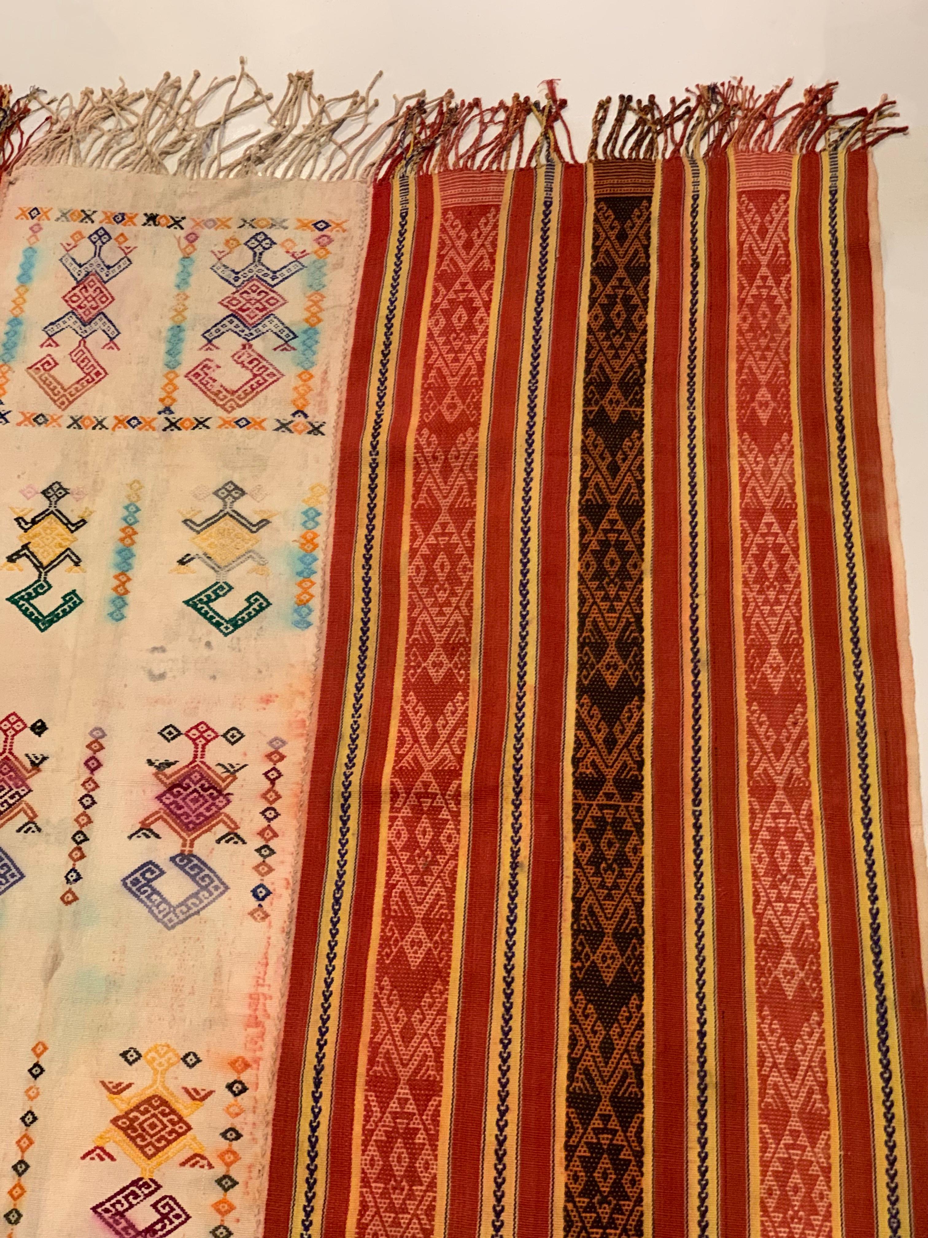 Ikat Textile from Timor Stunning Tribal Motifs & Colors, Indonesia c. 1950 In Good Condition For Sale In Jimbaran, Bali
