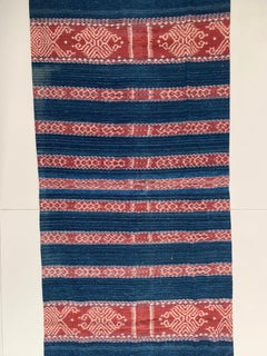 Ikat Textile from Timor with Naturally Coloured Dye & Tribal Motifs, Indonesia
