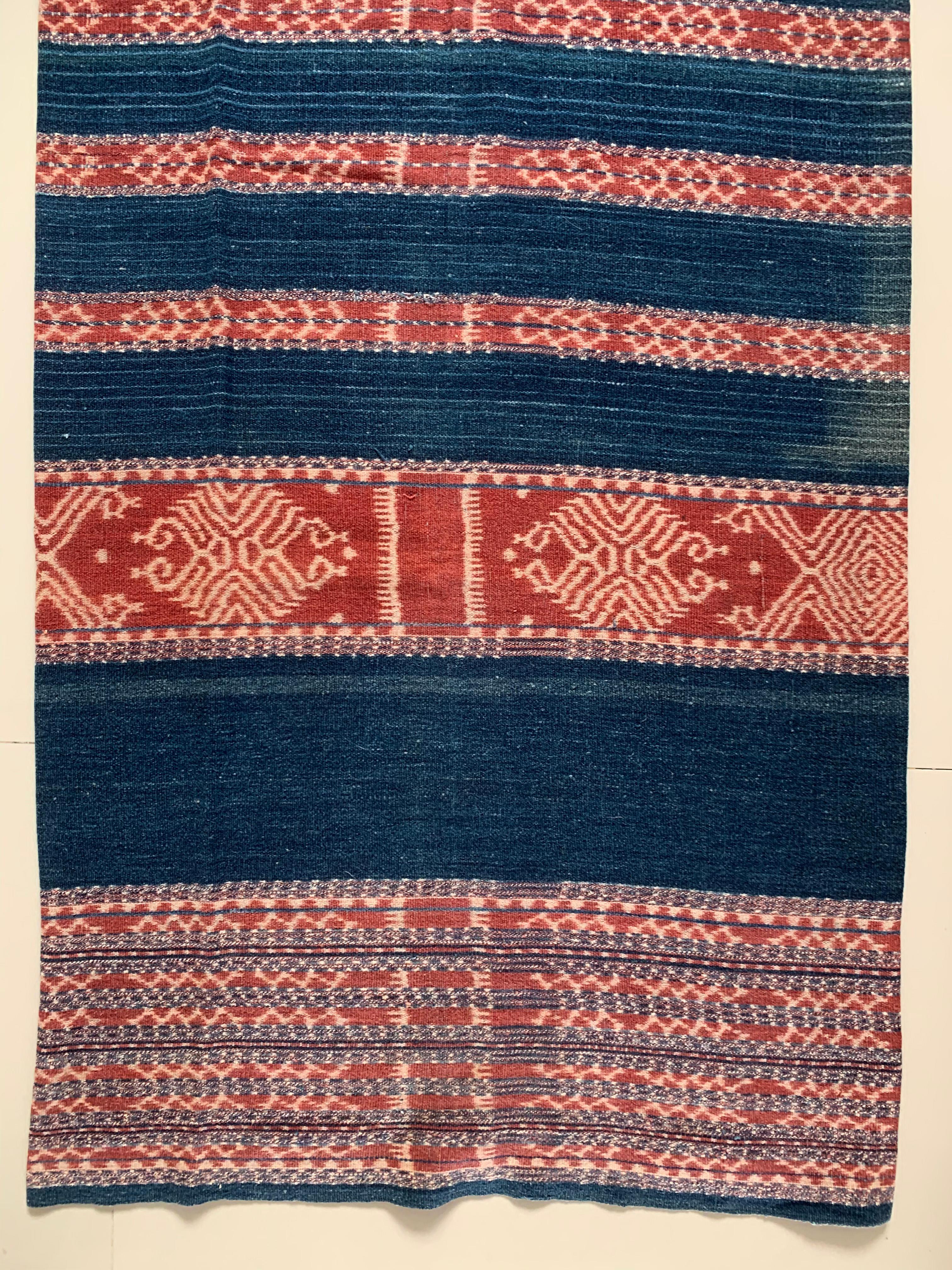 Ikat-Textilien aus Timor mit naturfarbenem Farbton und Stammesmotiven, Indonesien (Sonstiges) im Angebot