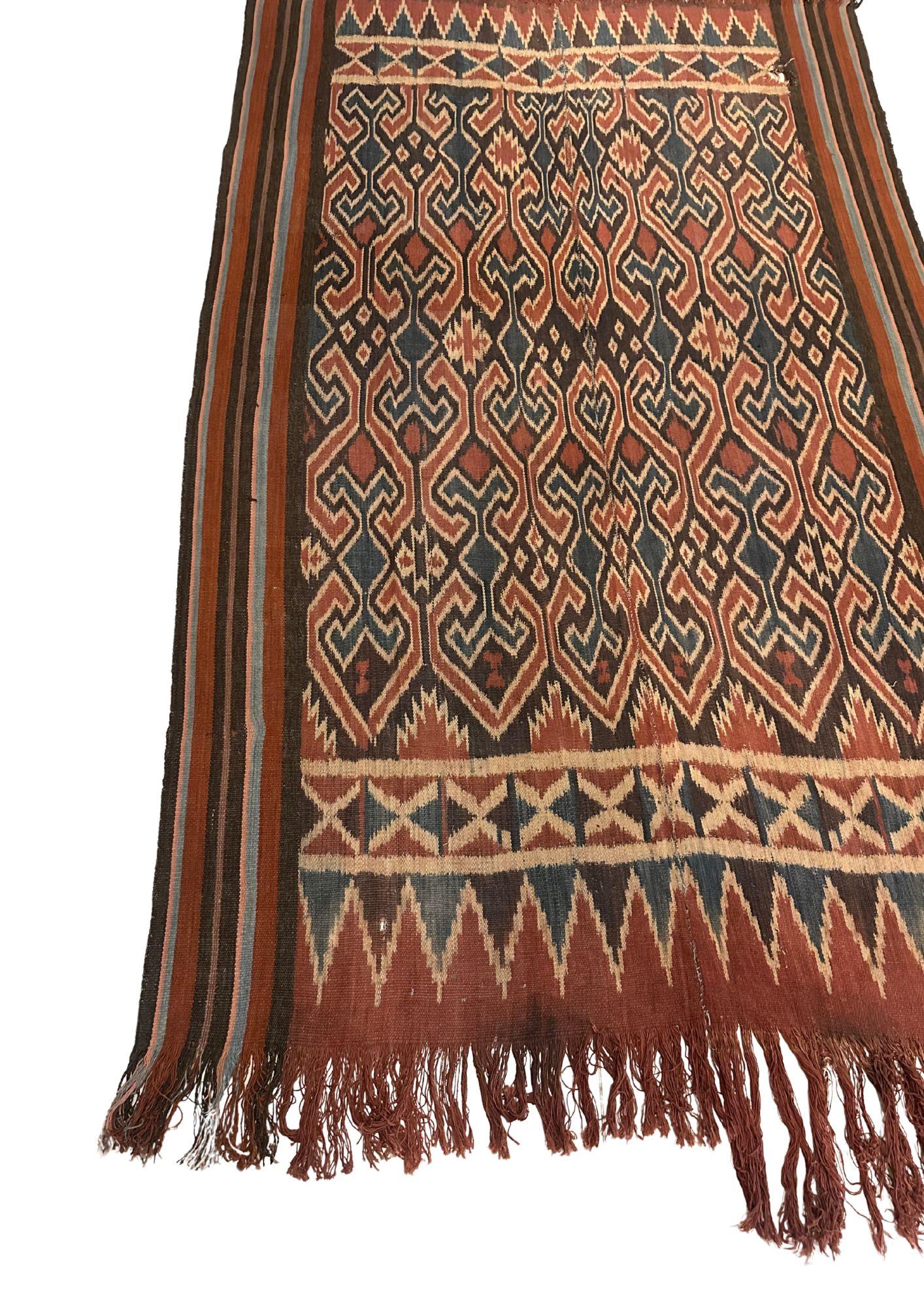 Ikat Textile from Toraja Tribe of Sulawesi with Stunning Tribal Motifs C. 1900 For Sale 2