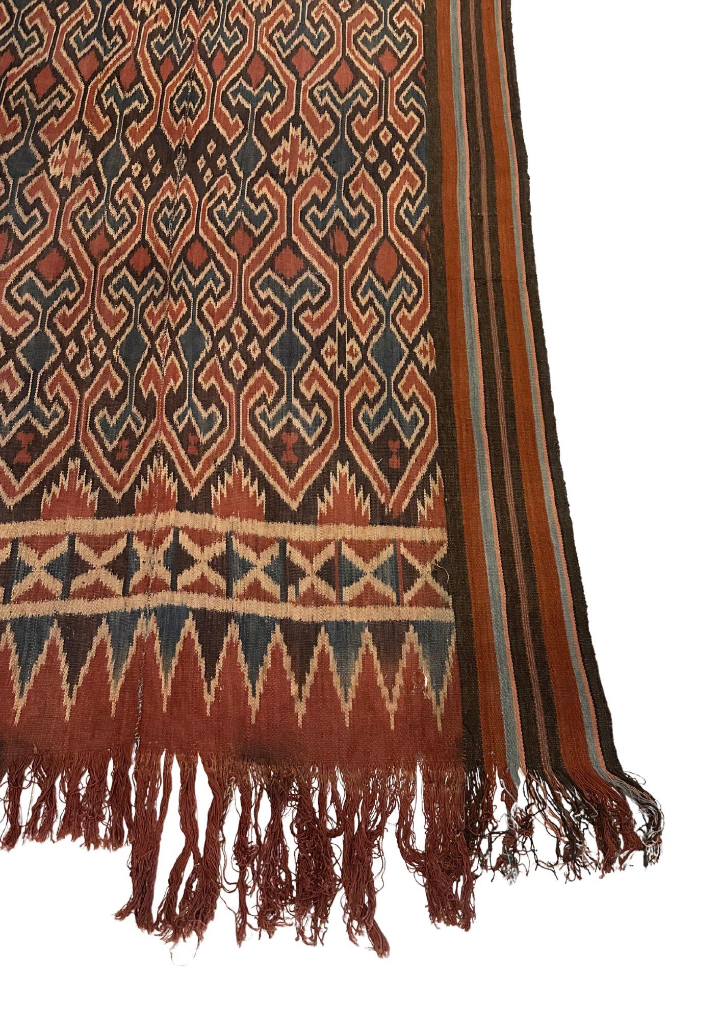 Ikat Textile from Toraja Tribe of Sulawesi with Stunning Tribal Motifs C. 1900 For Sale 3