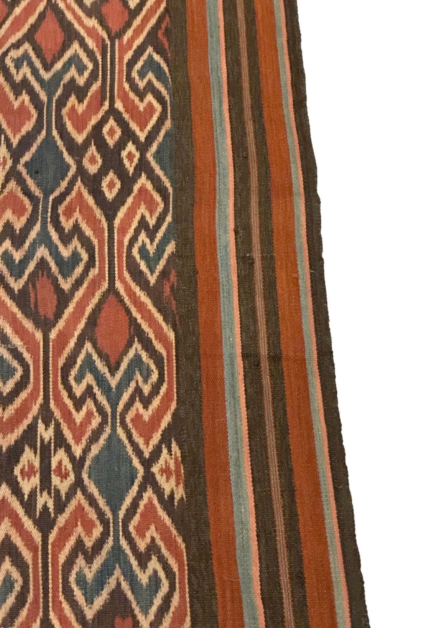 Ikat Textile from Toraja Tribe of Sulawesi with Stunning Tribal Motifs C. 1900 For Sale 1