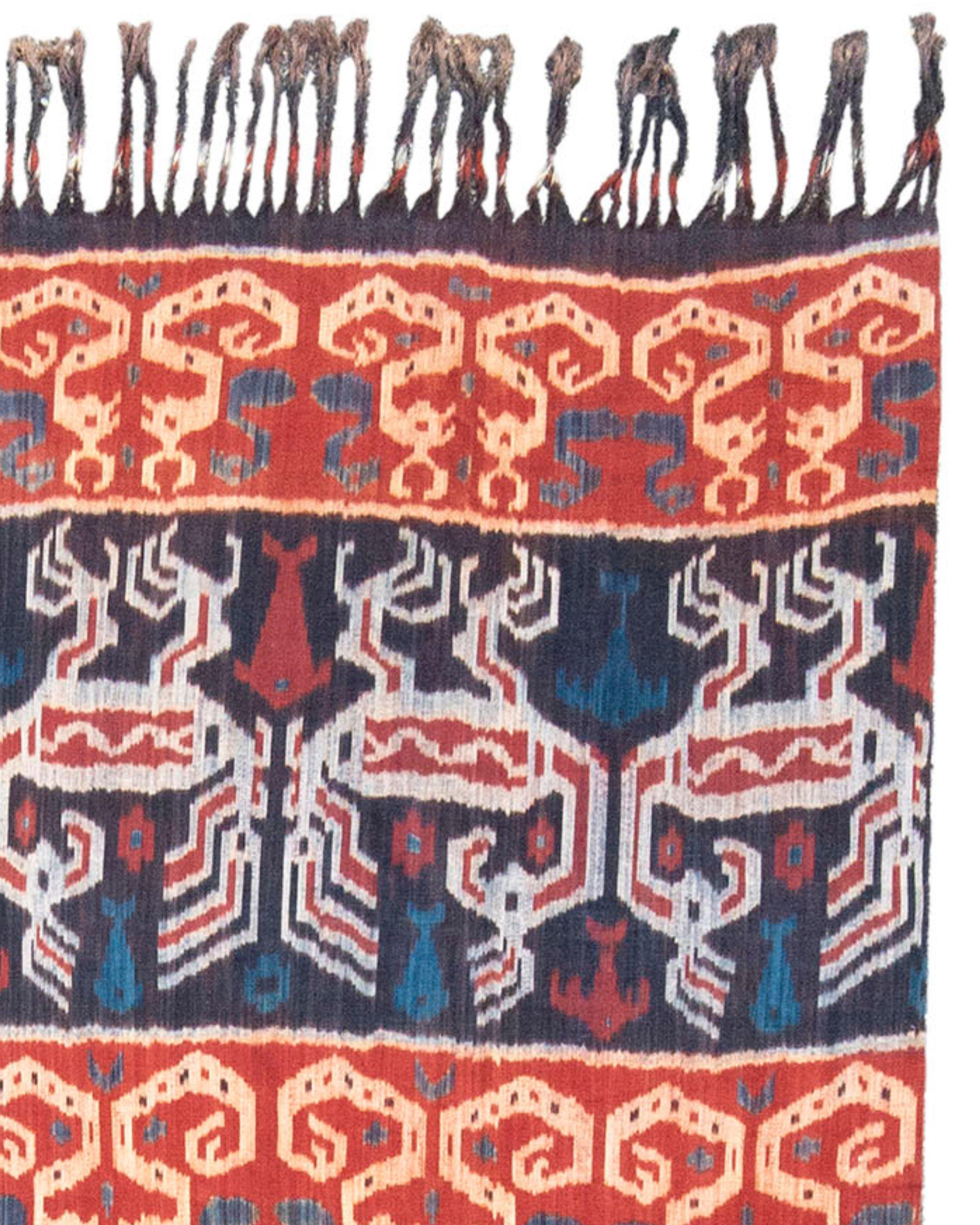Ikat textile Rug, 20th Century

Additional Information:
Dimensions: 5'0