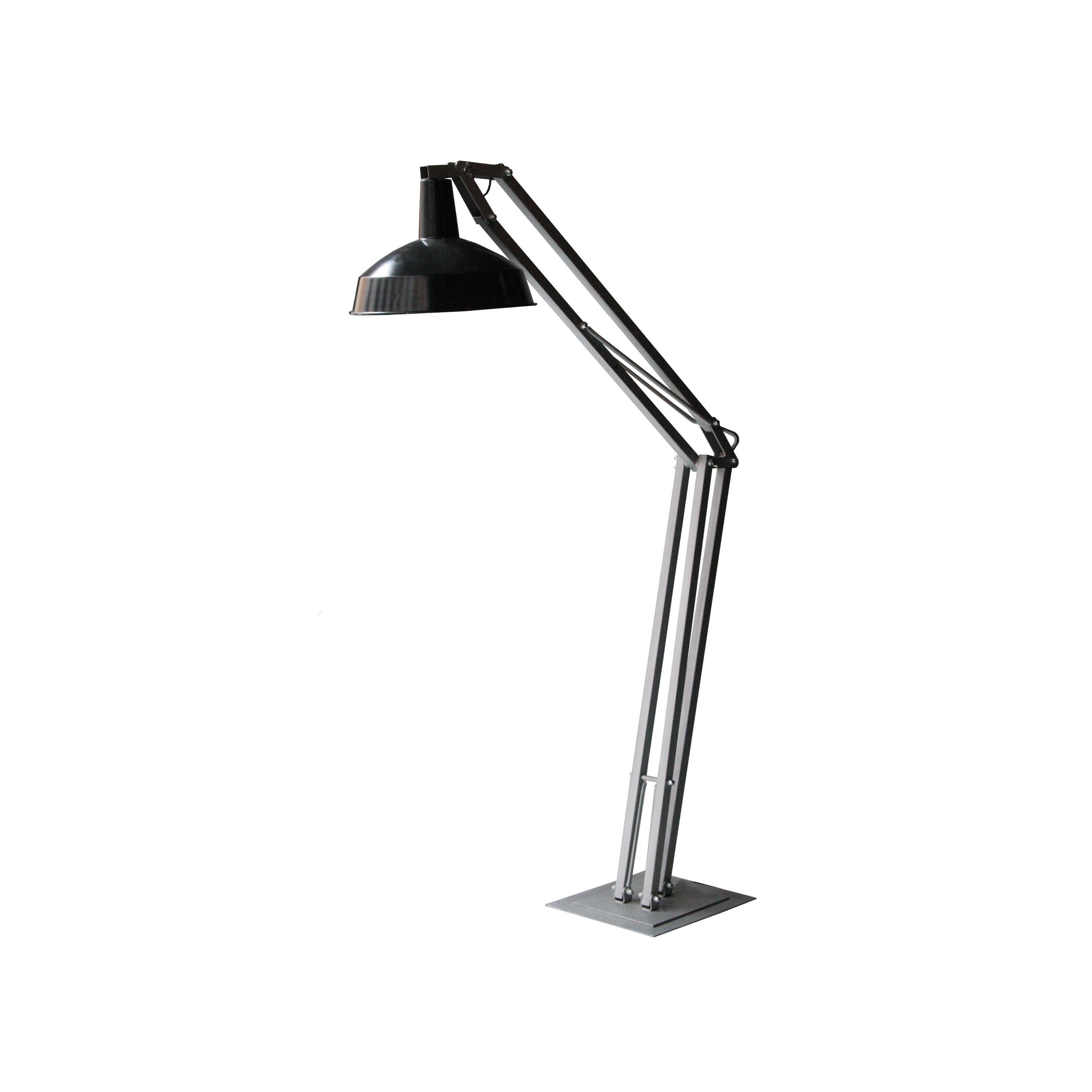 Lacquered IKB 191 Metal Black Regulable XXL Floor Lamp, Spain, 2018 For Sale