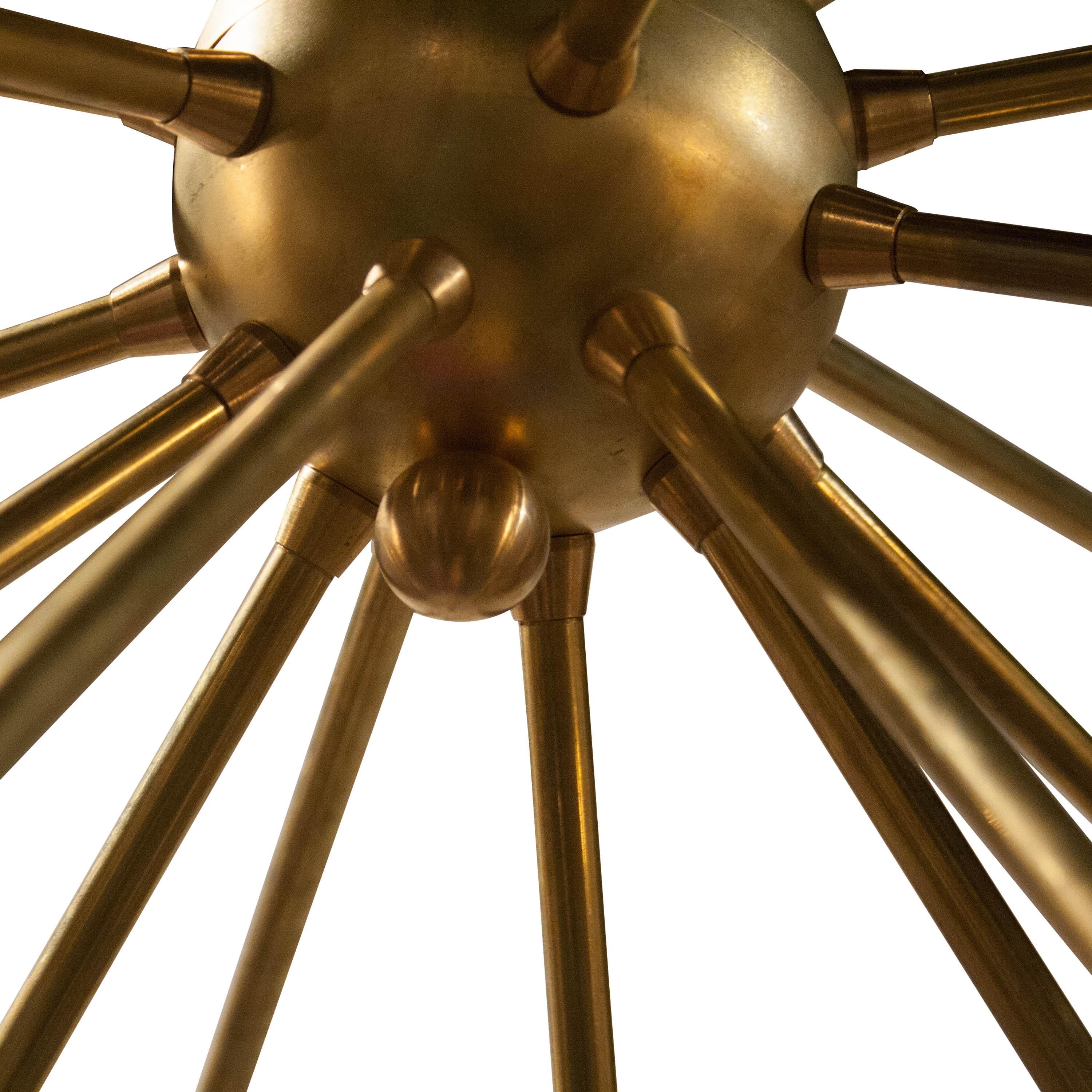 IKB191 Contemporary Sputnik Style Brass Glass Suspension Lamp, Spain, 2020 In New Condition For Sale In Madrid, ES