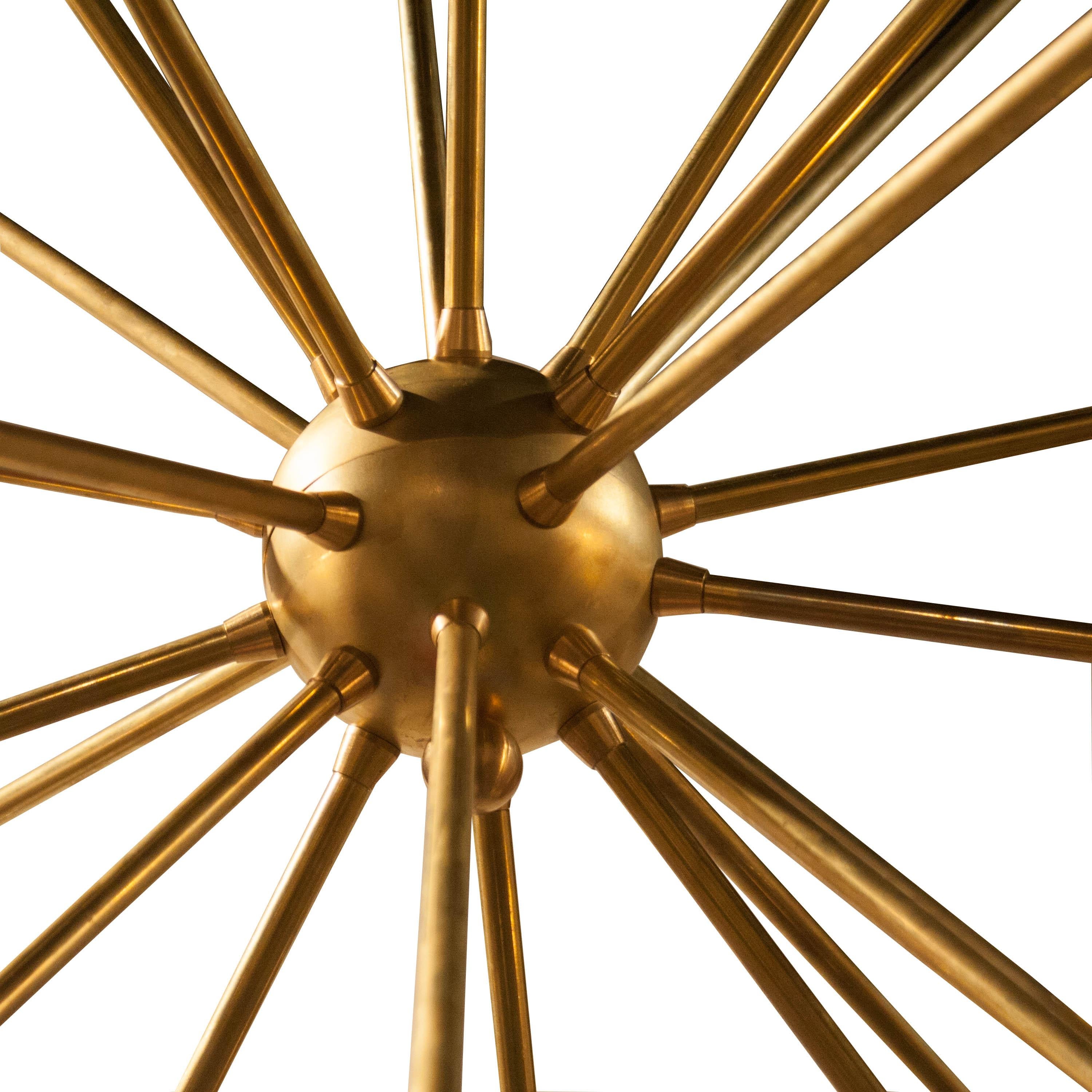  IKB191 Contemporary Sputnik Style Brass Glass Suspension Lamp, Spain, 2020 For Sale 1