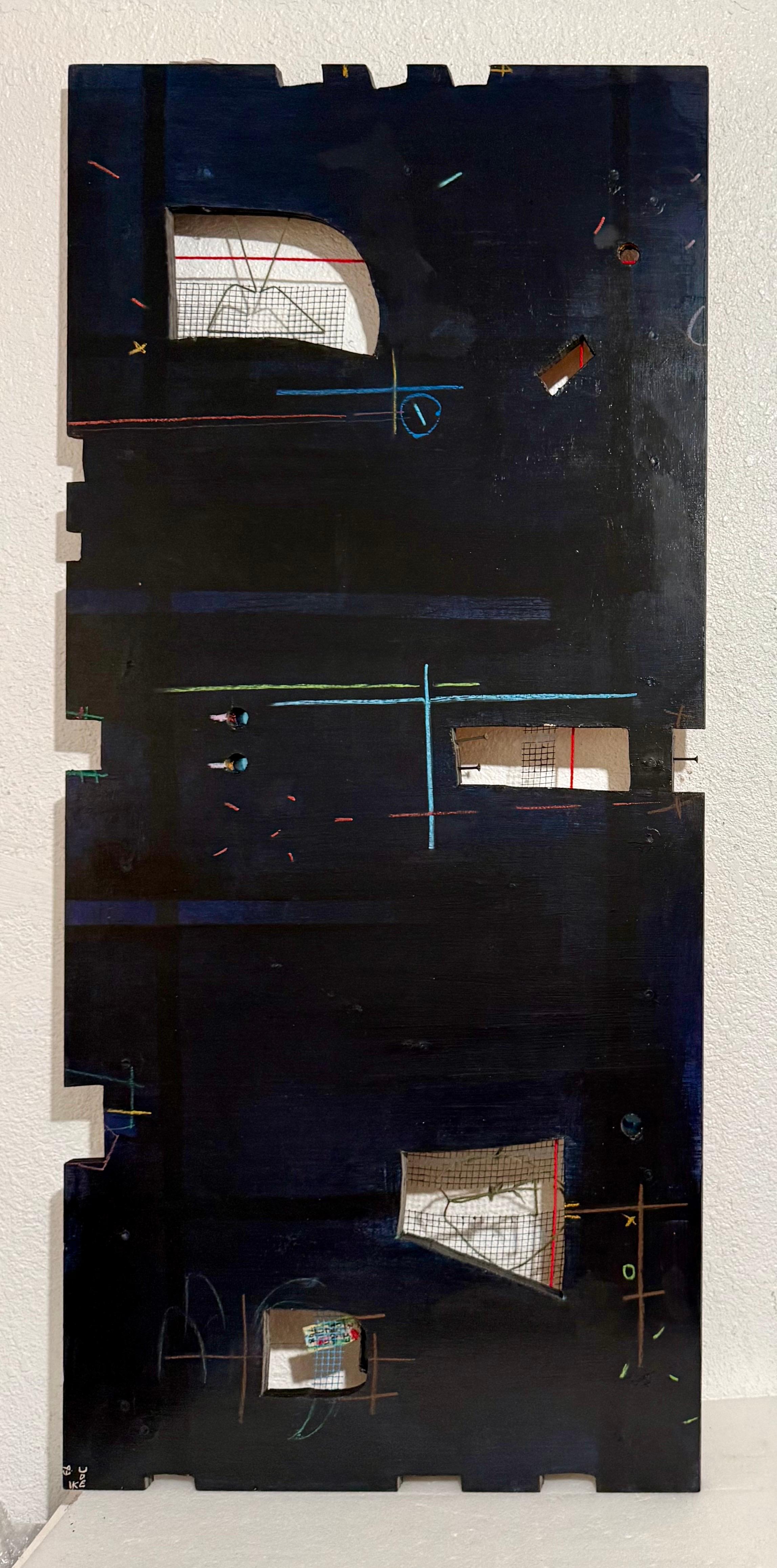 Iké Udé Color Photograph – Große gemischte Medien Konstruktion Skulptur Malerei Ike Ude African American Art