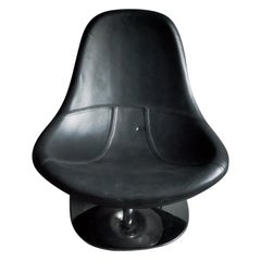 Silla giratoria con bañera negra Ikea