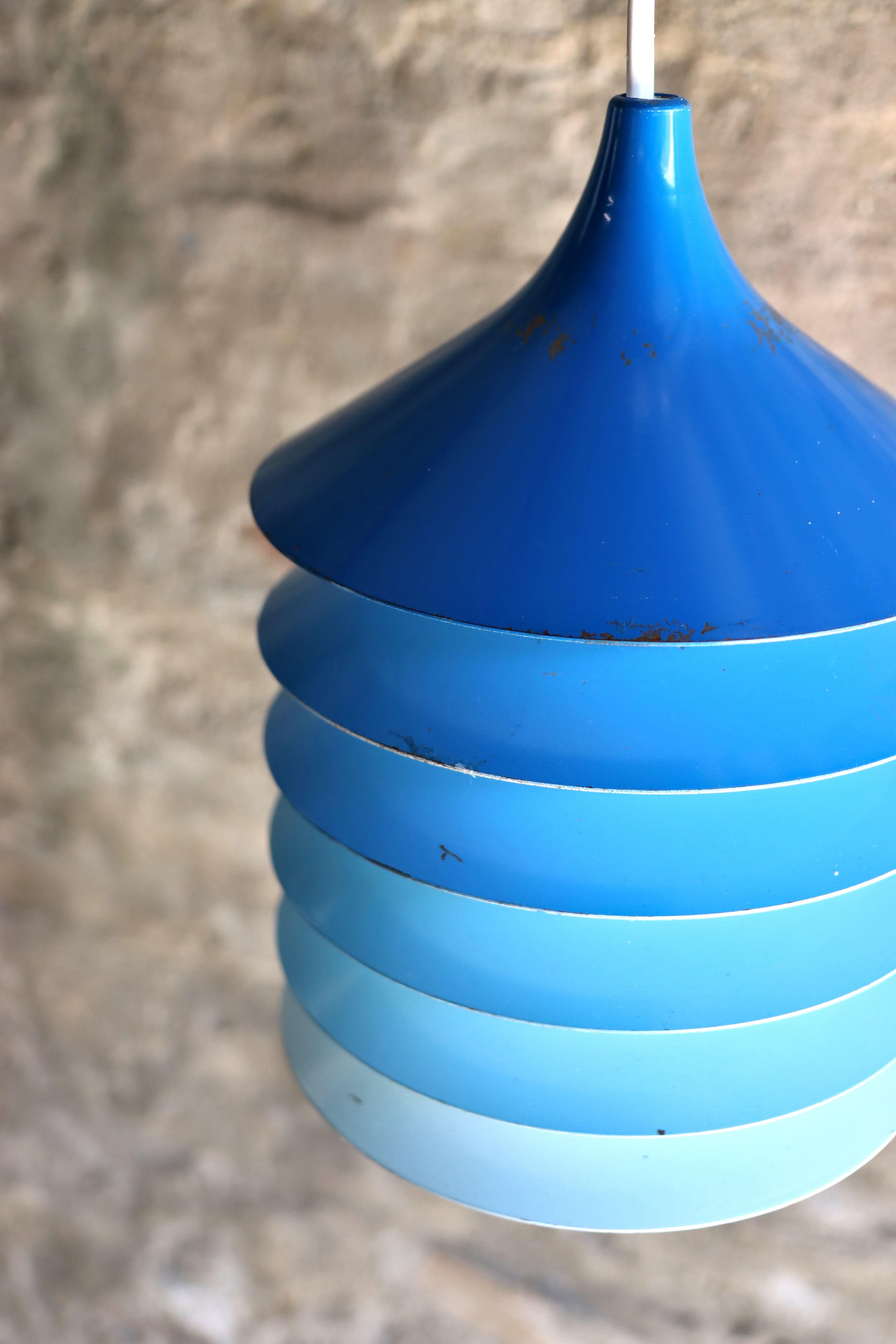 Ikea – Duett Pendant Light – Blue – Bent Gantzel Boysen – 1980s For Sale 6