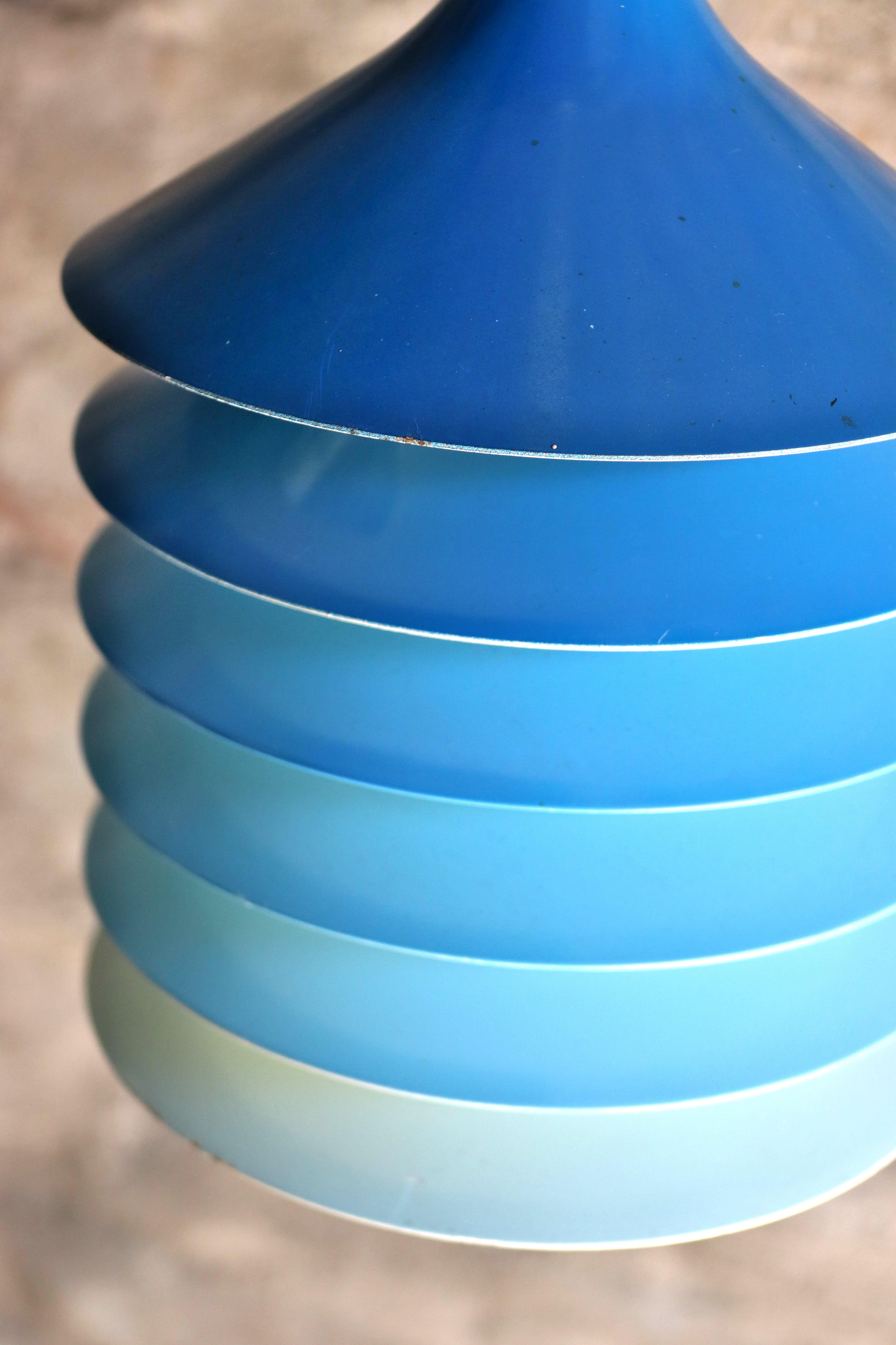 Swedish Ikea – Duett Pendant Light – Blue – Bent Gantzel Boysen – 1980s For Sale