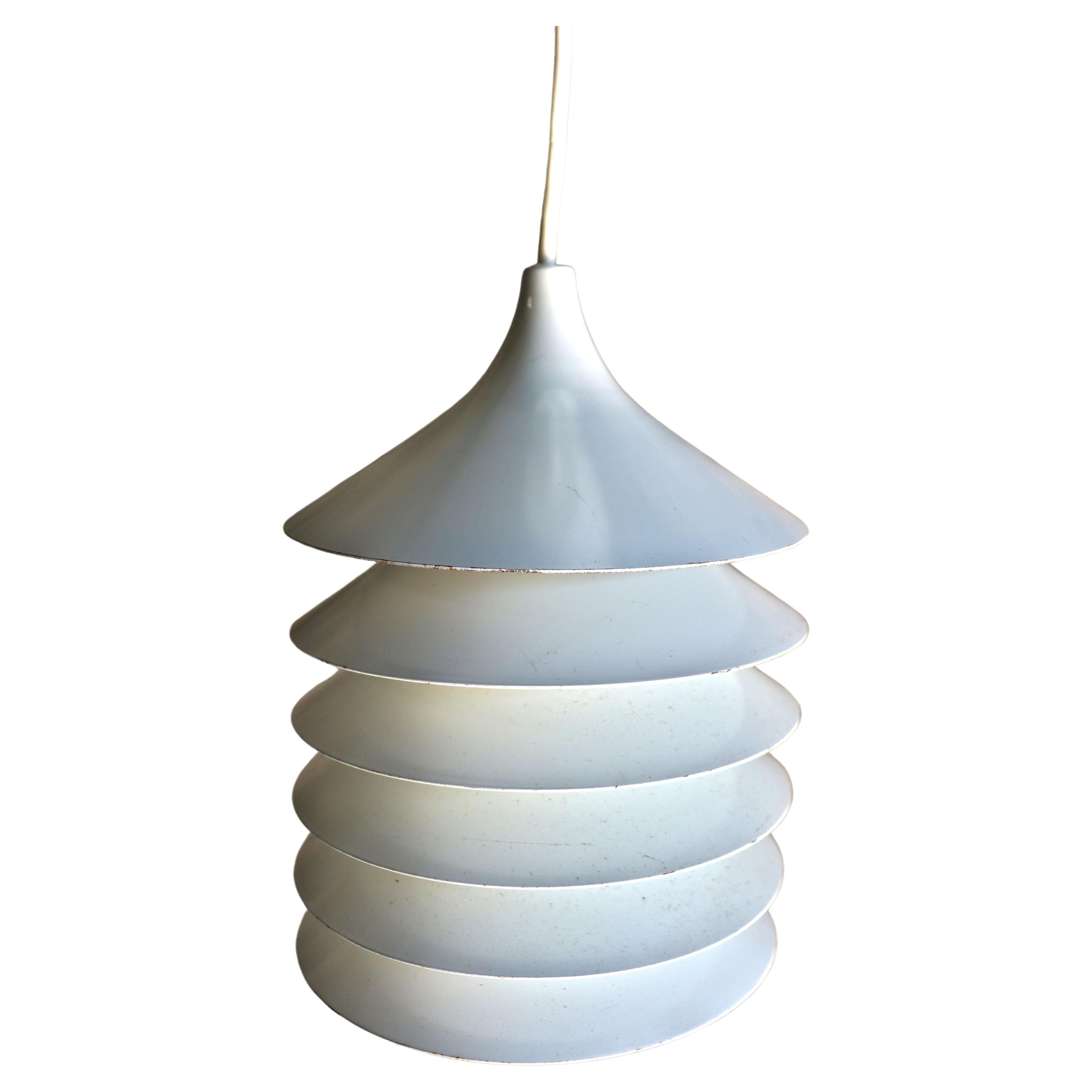 IKEA, Duett Pendant Light, White, Bent Gantzel Boysen, 1980s For Sale