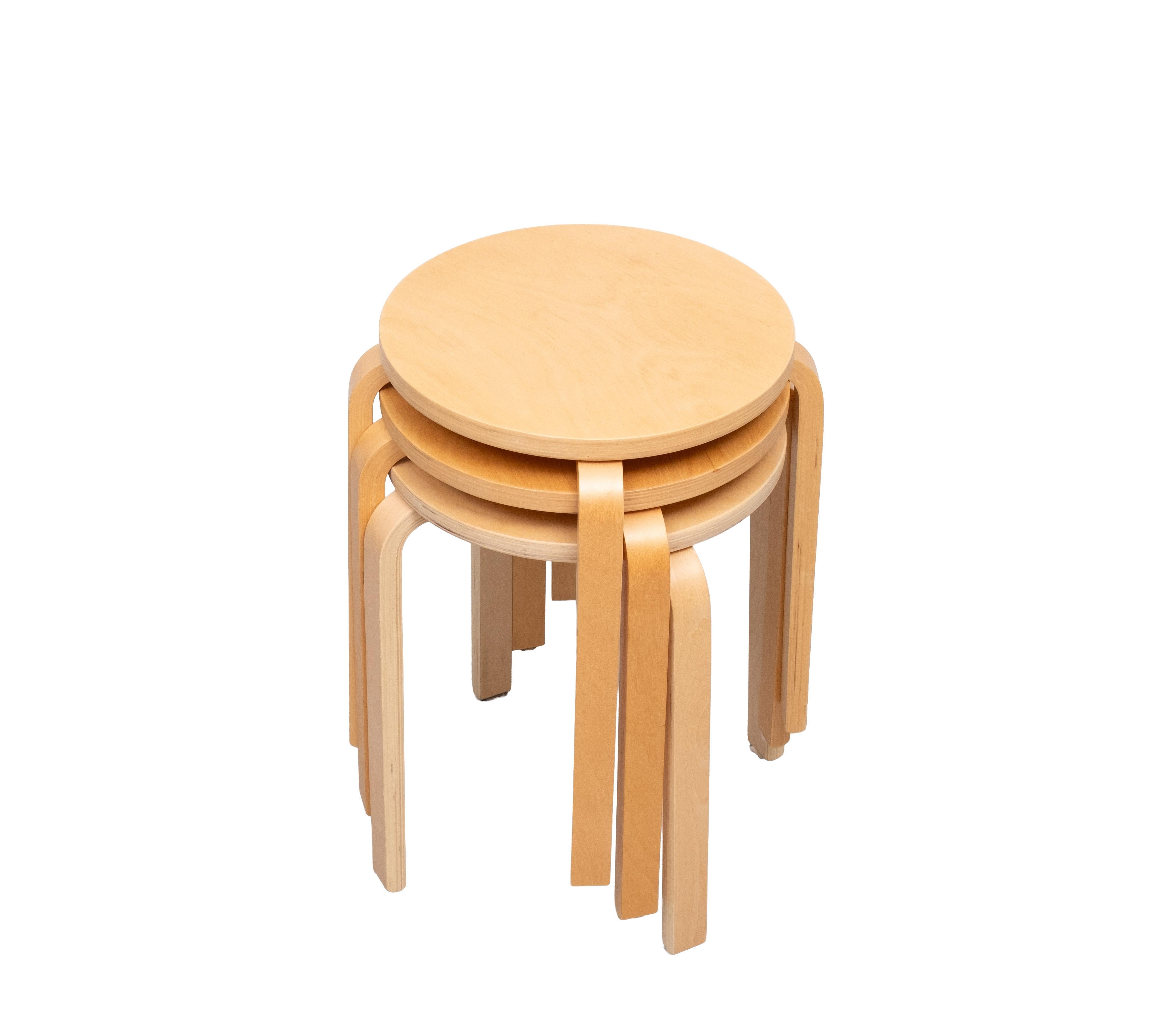 IKEA FROSTA スツール　3脚セット IKEA Frosta Stools Set of 3, Beech Wood, Mid-Century Modern For
