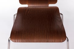 IKEA Gilbert Chair – 1990s Vintage Stackable Dining Chair, Teak Plywood Seat wit