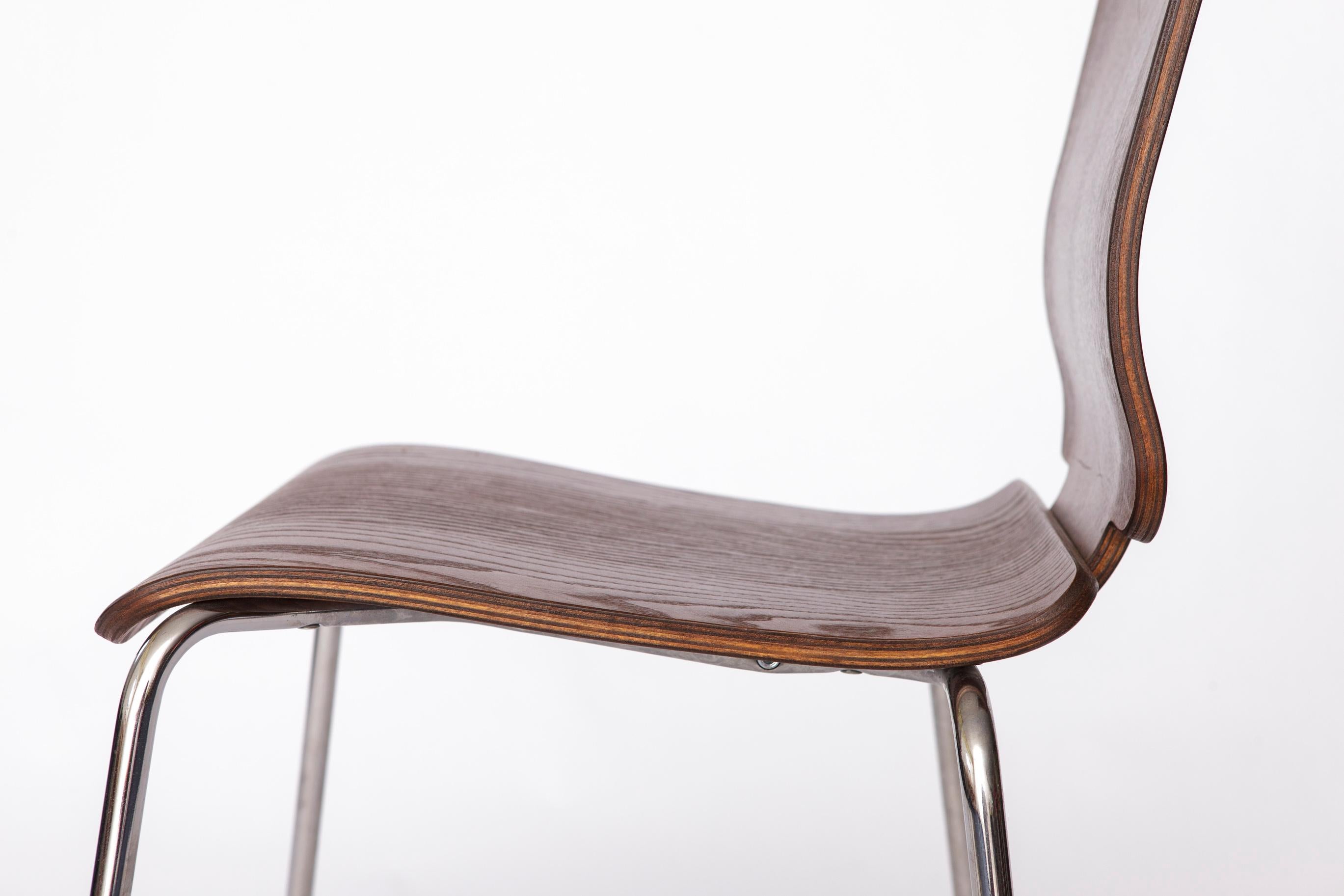 Sedia Gilbert di IKEA - Sedia da pranzo impilabile vintage degli anni '90, con seduta in compensato di teak In condizioni buone in vendita a Hannover, DE