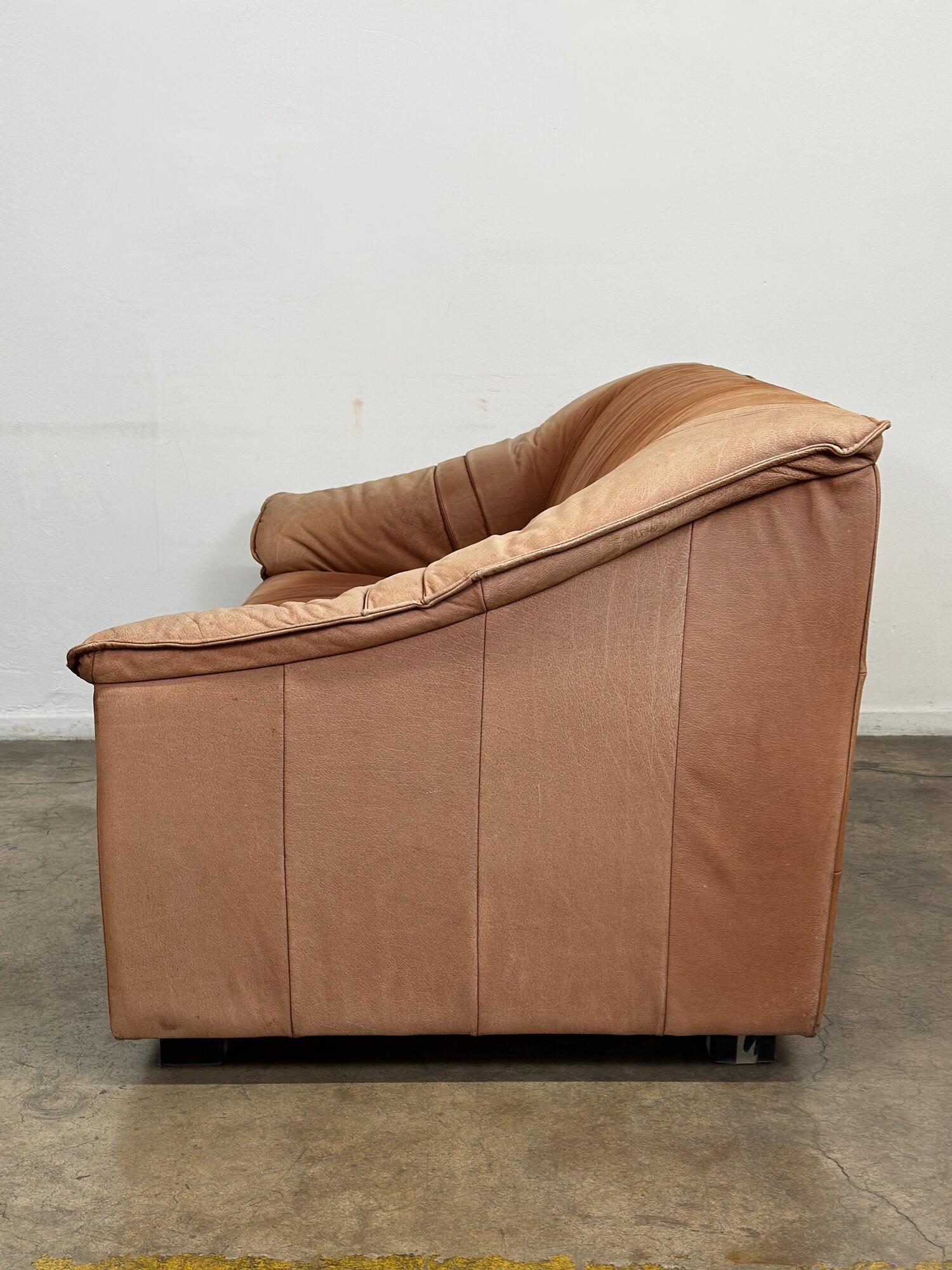 Leather Ikea Halland post modern patchwork sofa