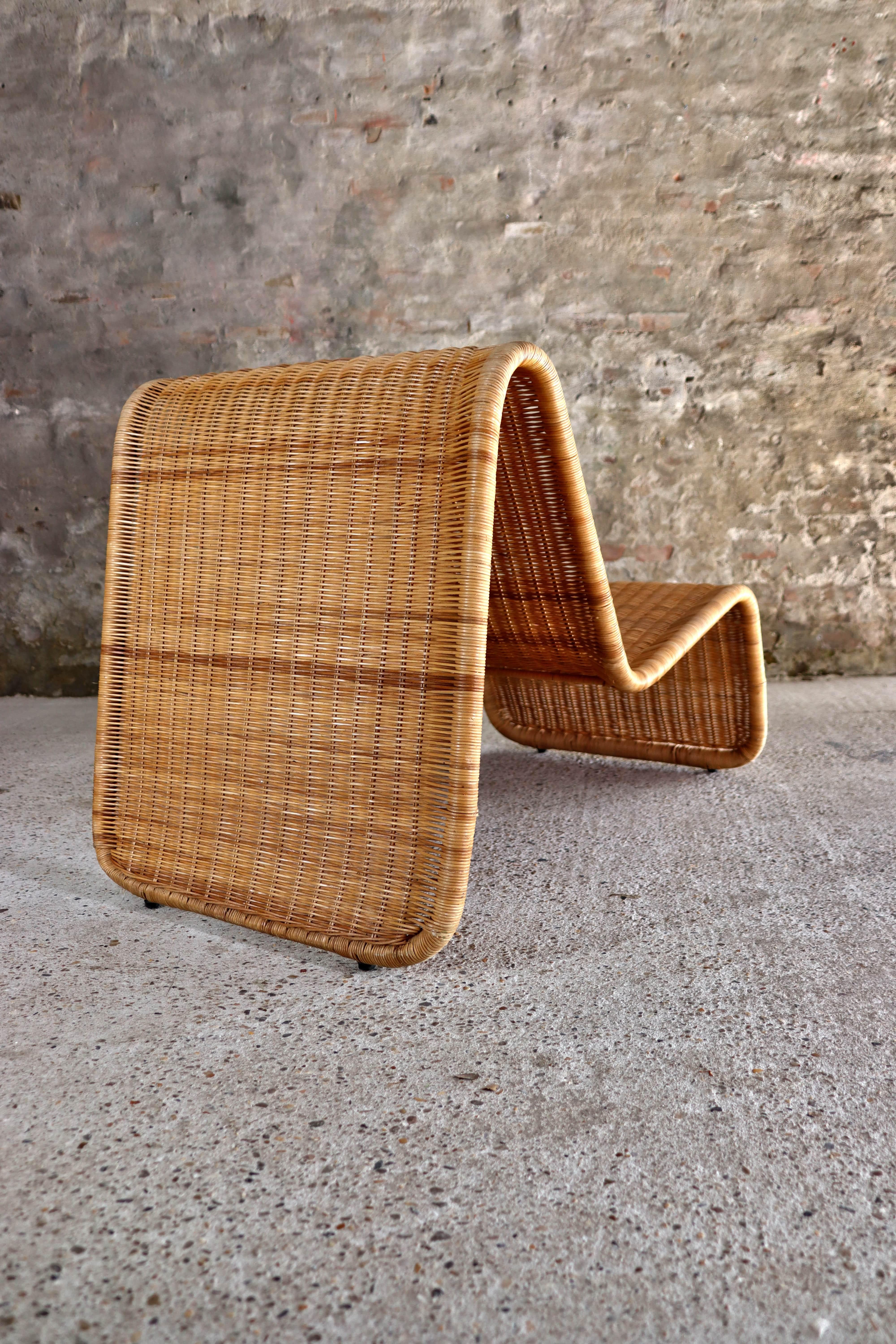 Fin du 20e siècle IKEA - Hestra - Fauteuil en rotin d'après Tito Agnoli - 1982