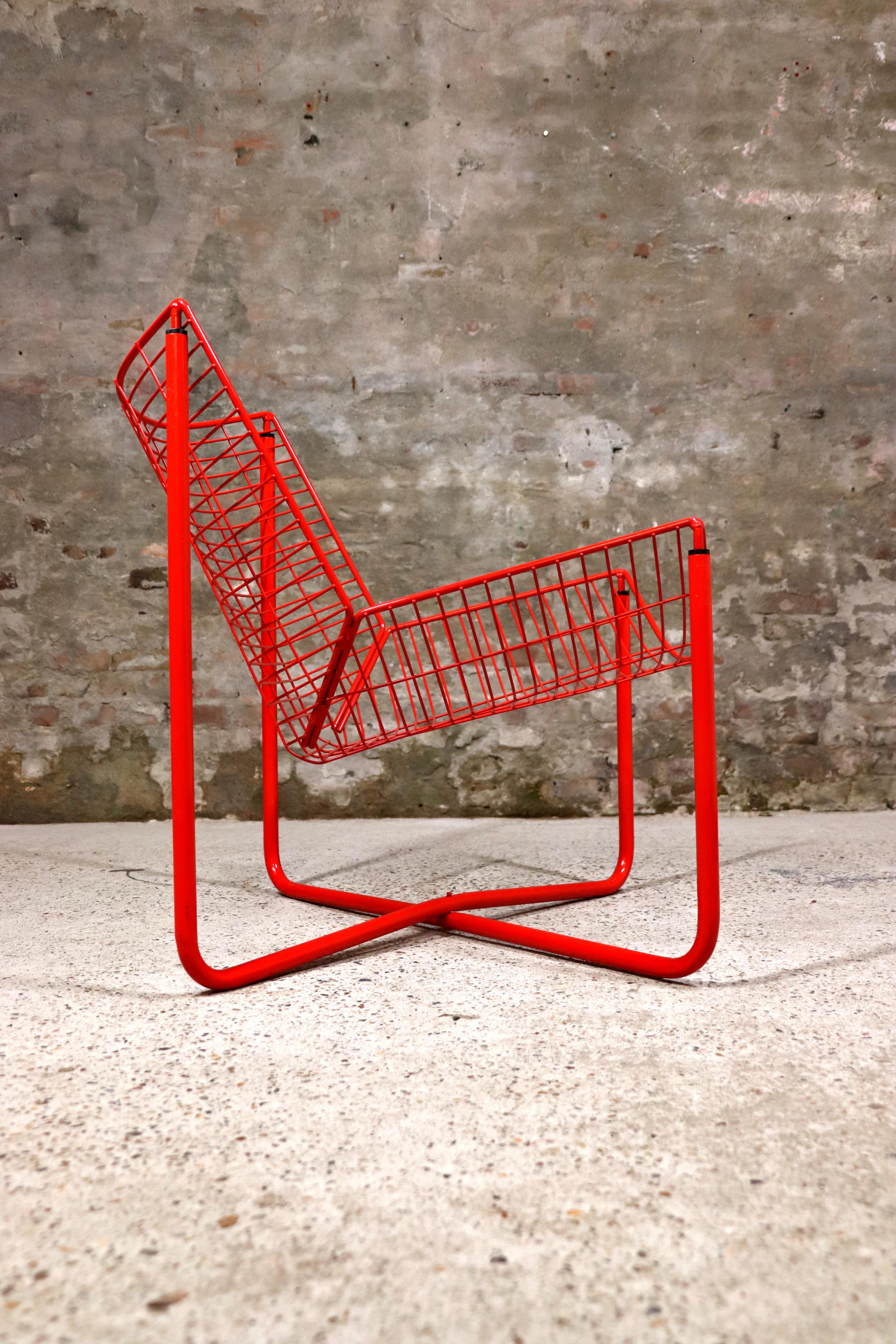 IKEA - Jarpen - Sillas y mesa de salón rojas - Niels Gammelgaard - 1983 Aluminio en venta