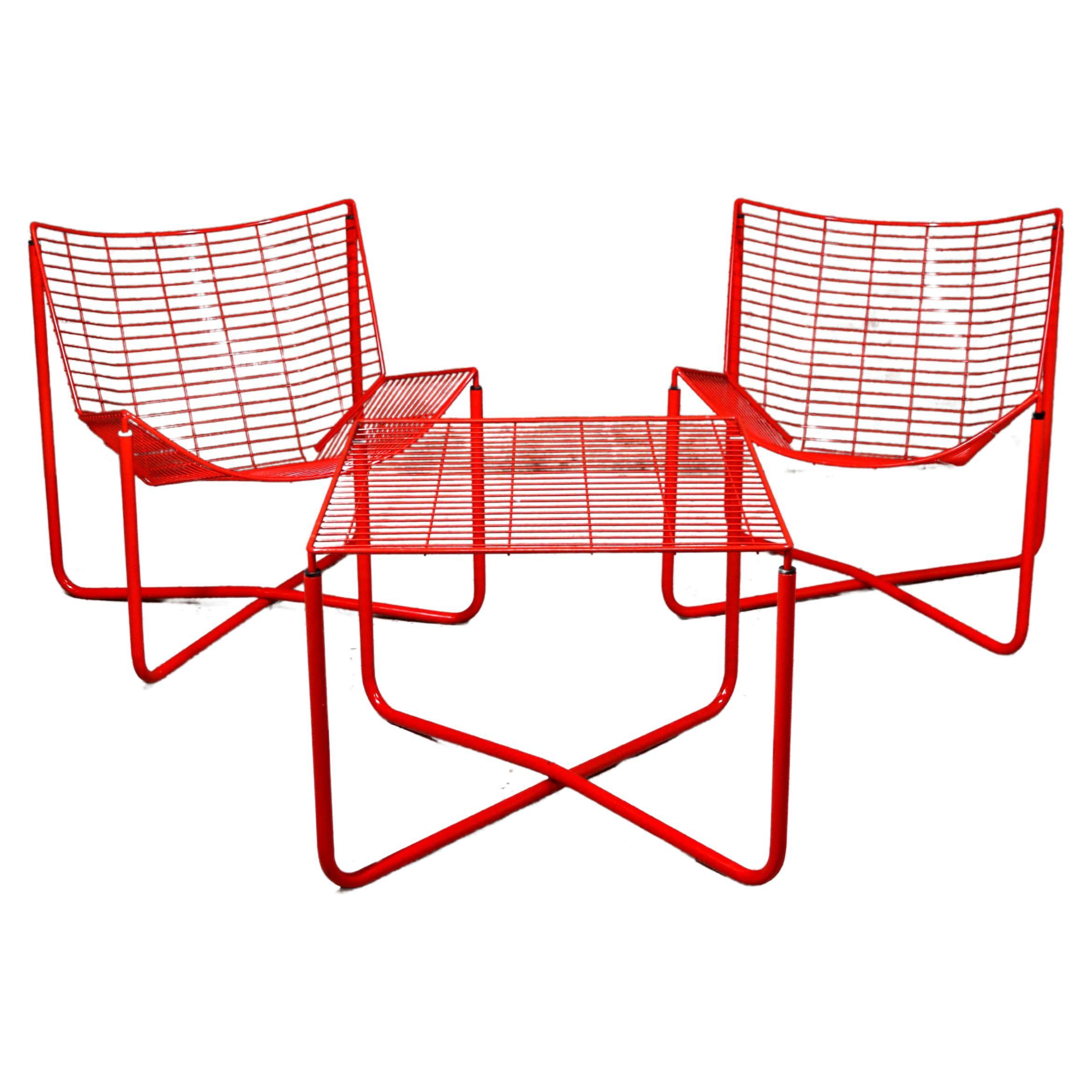 IKEA – Jarpen – Red Lounge Chairs and Table – Niels Gammelgaard – 1983