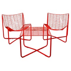 Vintage IKEA – Jarpen – Red Lounge Chairs and Table – Niels Gammelgaard – 1983