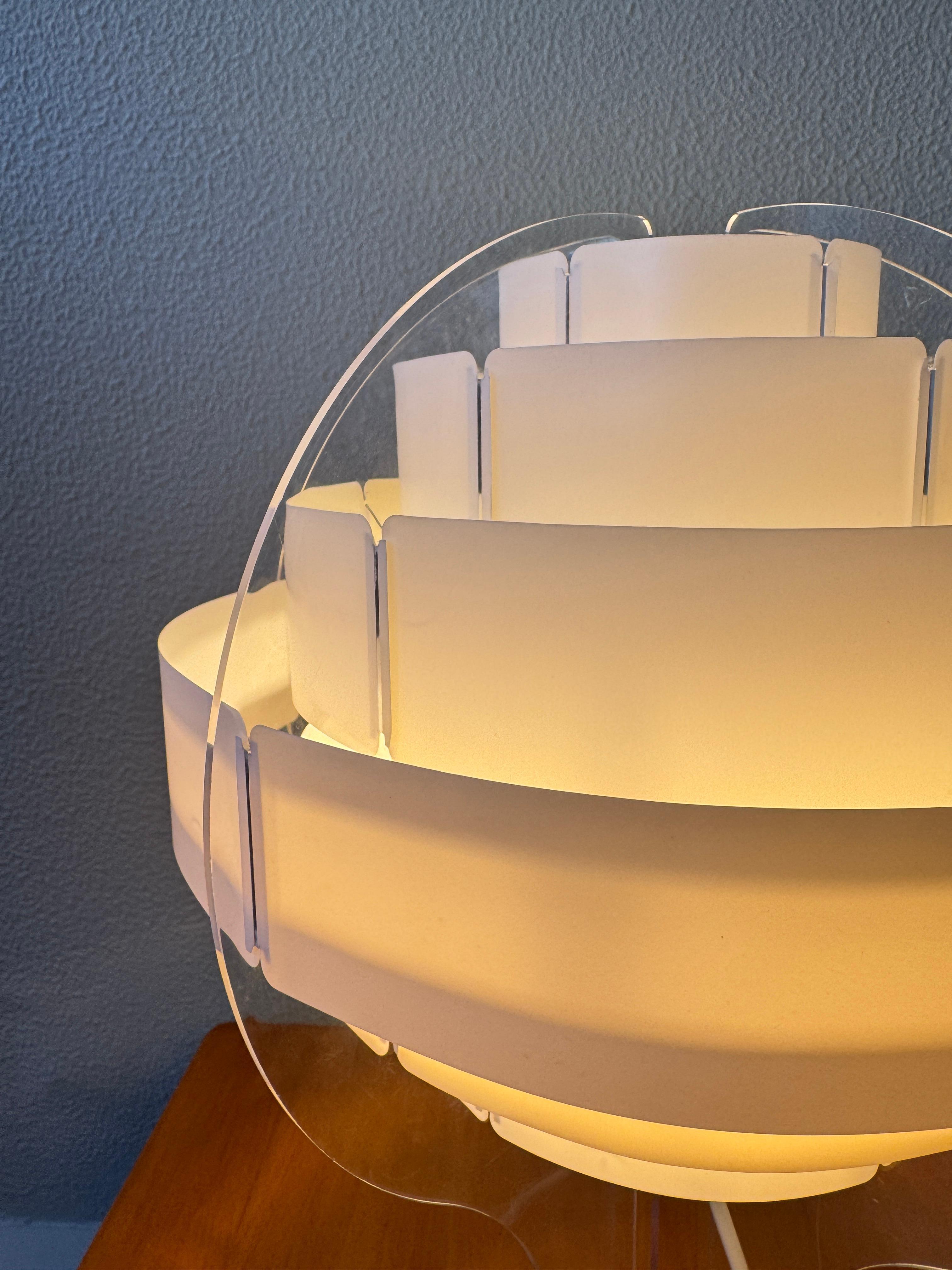IKEA Lakane Strips Table Lamp Brylle Jacobsen Frosted Acrylic Finland 2000s For Sale 9