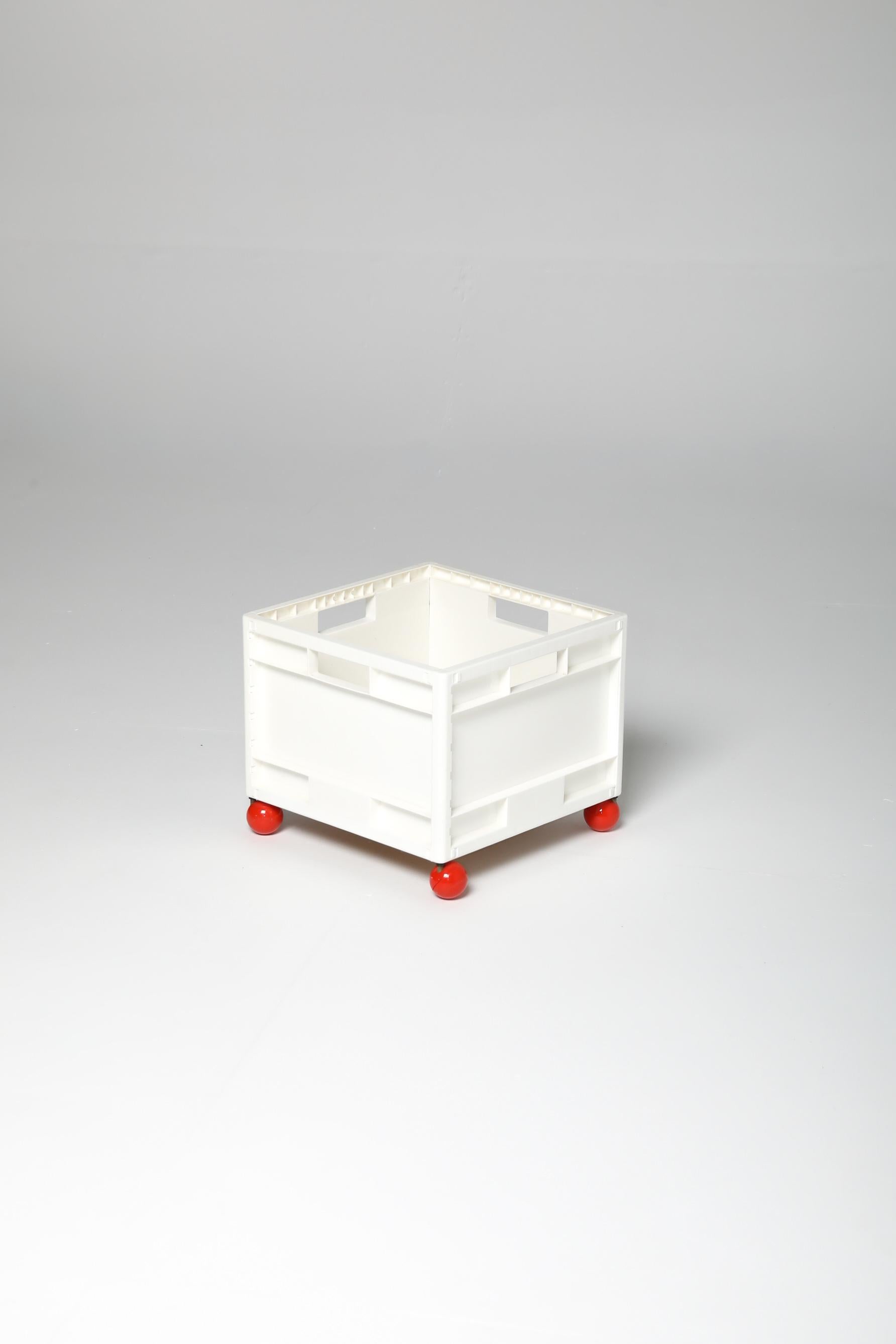 IKEA MÄRD Rolling Storage Box, 1990s, White. For Sale