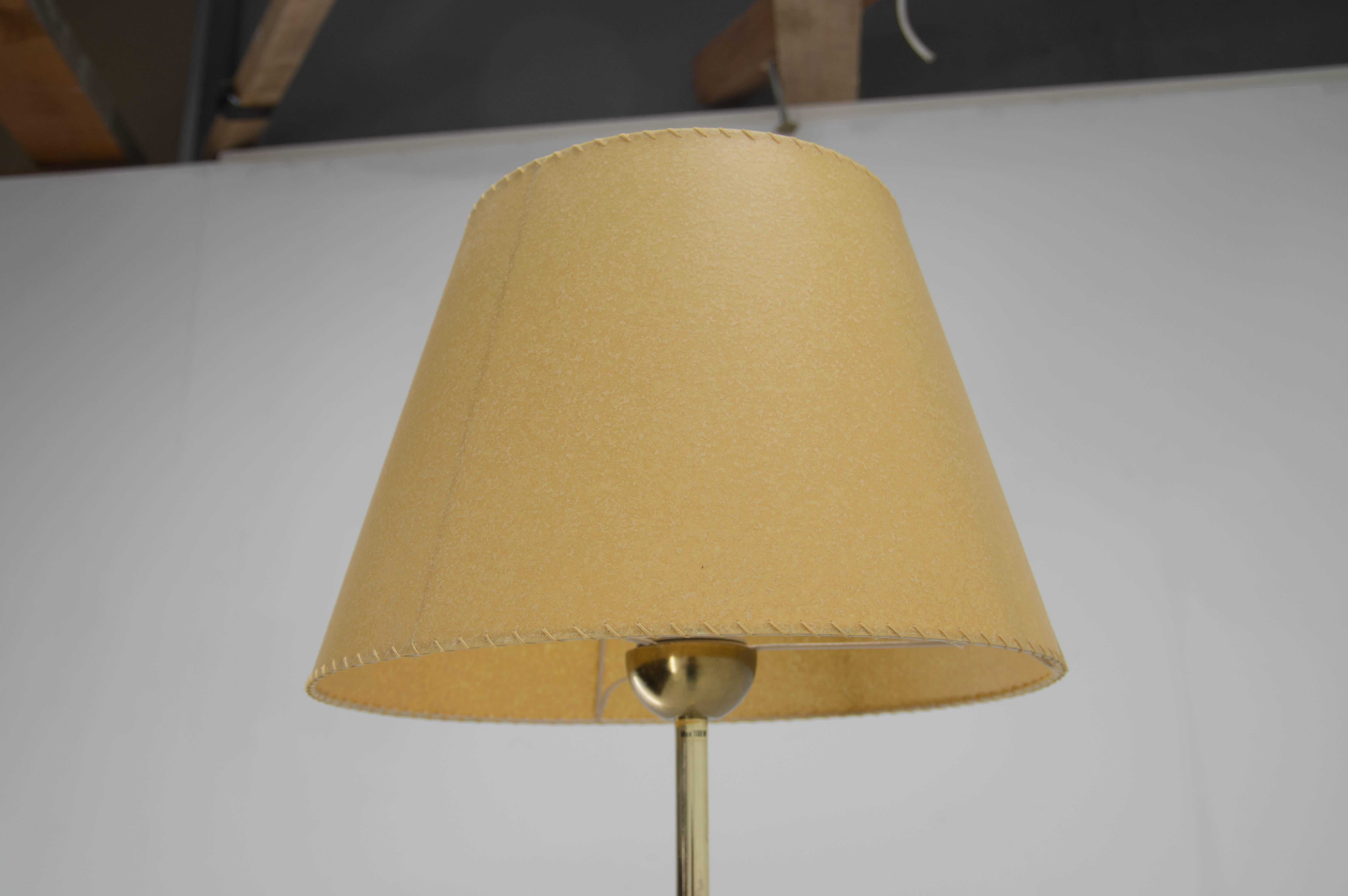 Brass IKEA Minimalistic Very Tall Floor Lamp, 1980s For Sale