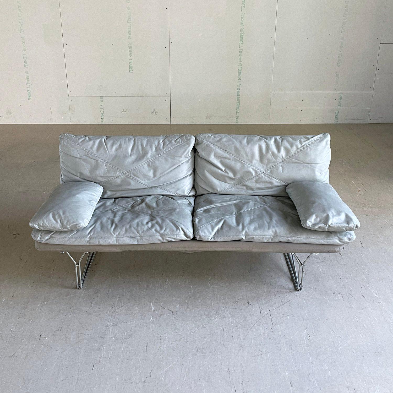 Mid-Century Modern IKEA ‘MOMENT’ leather Sofa designed by Niels Gammelgaard, 1985