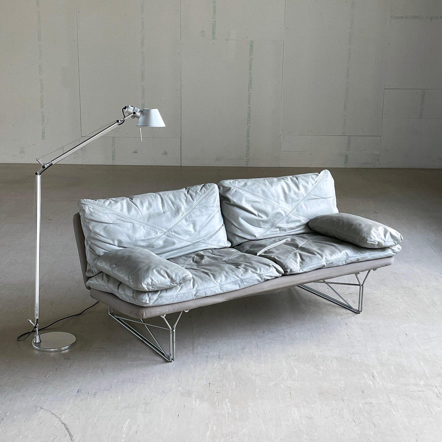 Late 20th Century IKEA ‘MOMENT’ leather Sofa designed by Niels Gammelgaard, 1985