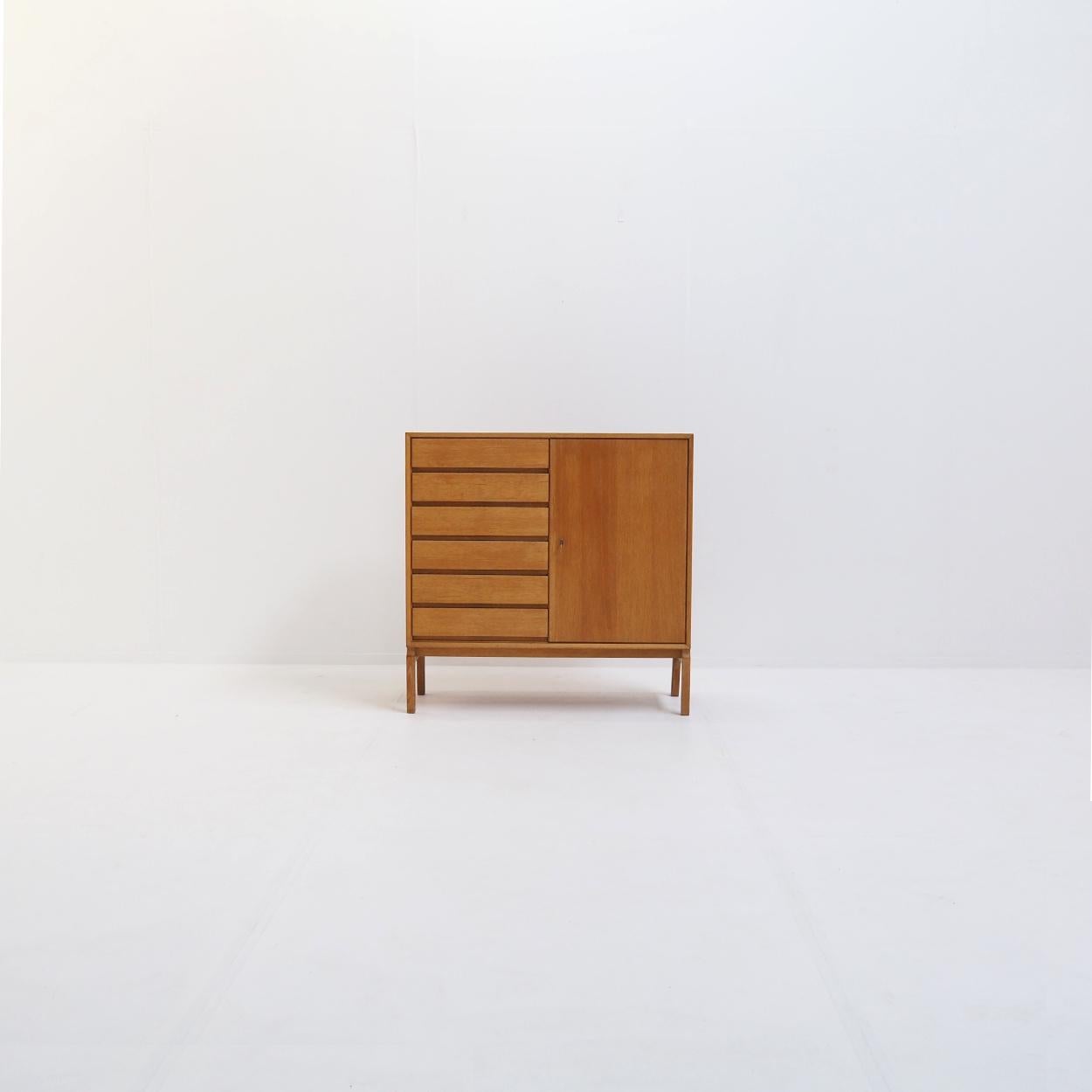 Beautiful IKEA cabinet that was initially designed as a wedding gift for Ingvar Kamprad, the founder of IKEA.

The cabinet is made of natural oak veneer with all edges in full oak, which limits the damage. The cabinet has acquired a beautiful warm