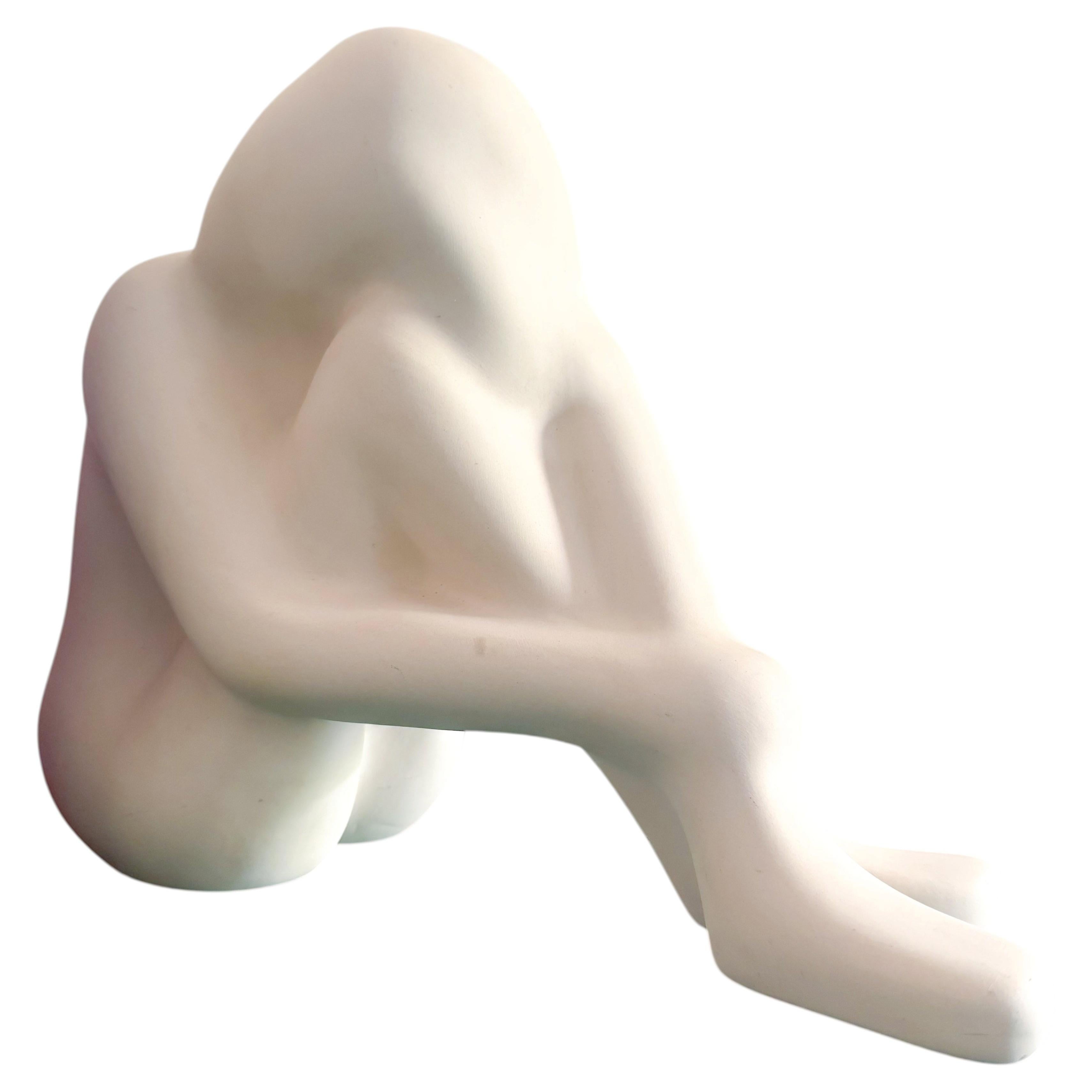 IKEA Någon Ceramic Seated Figure Sculpture by Ab Majid, Scandinavian Modern 1990