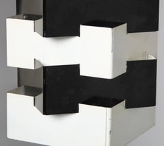 IKEA “Nift” Geometric Pendant Lamp, Black and White, 1960s