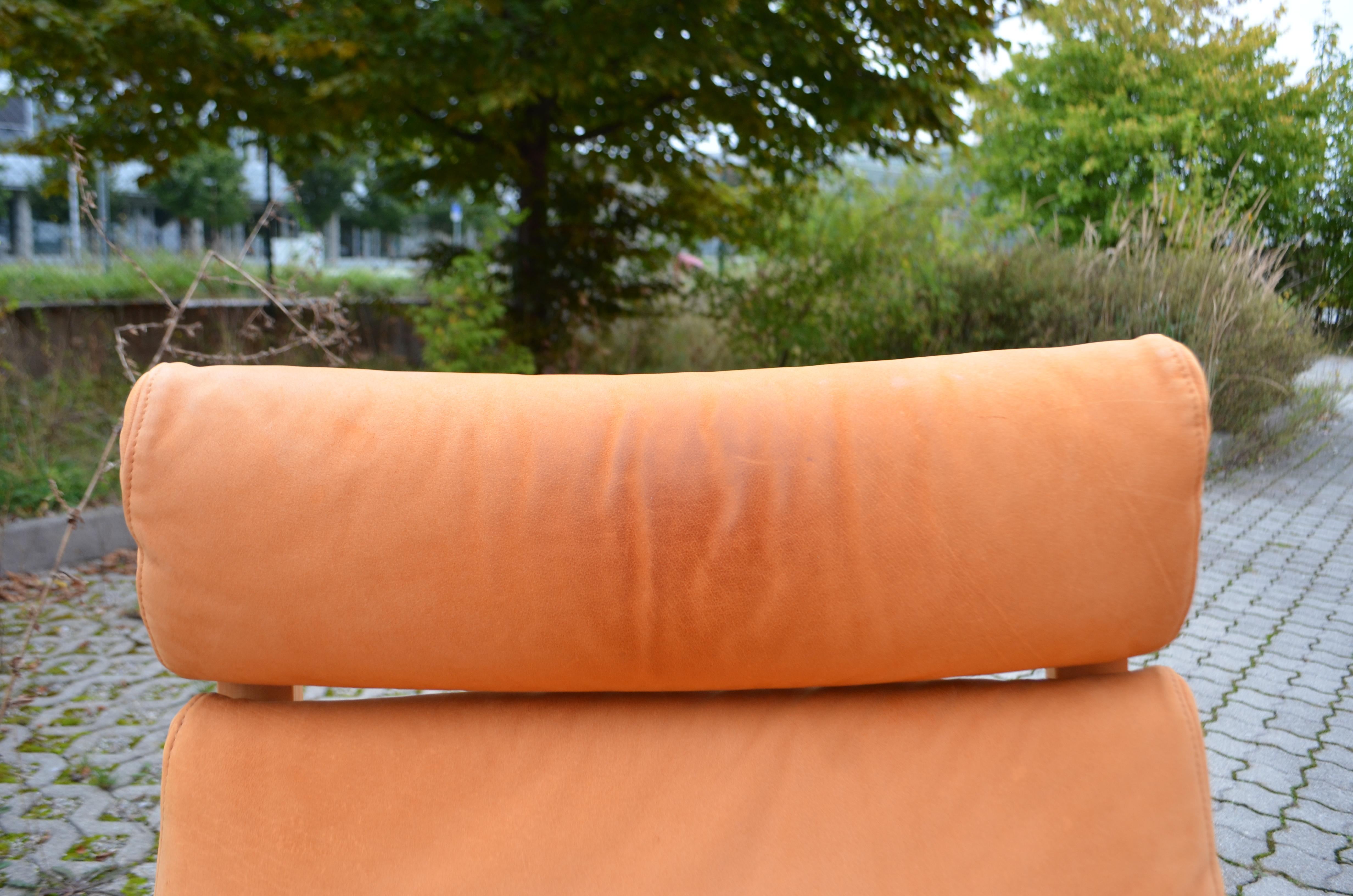 VINTAGE IKEA Poäng Velvet Leather Lounge Chair & Ottomane Noboru Nakamura 1999 3