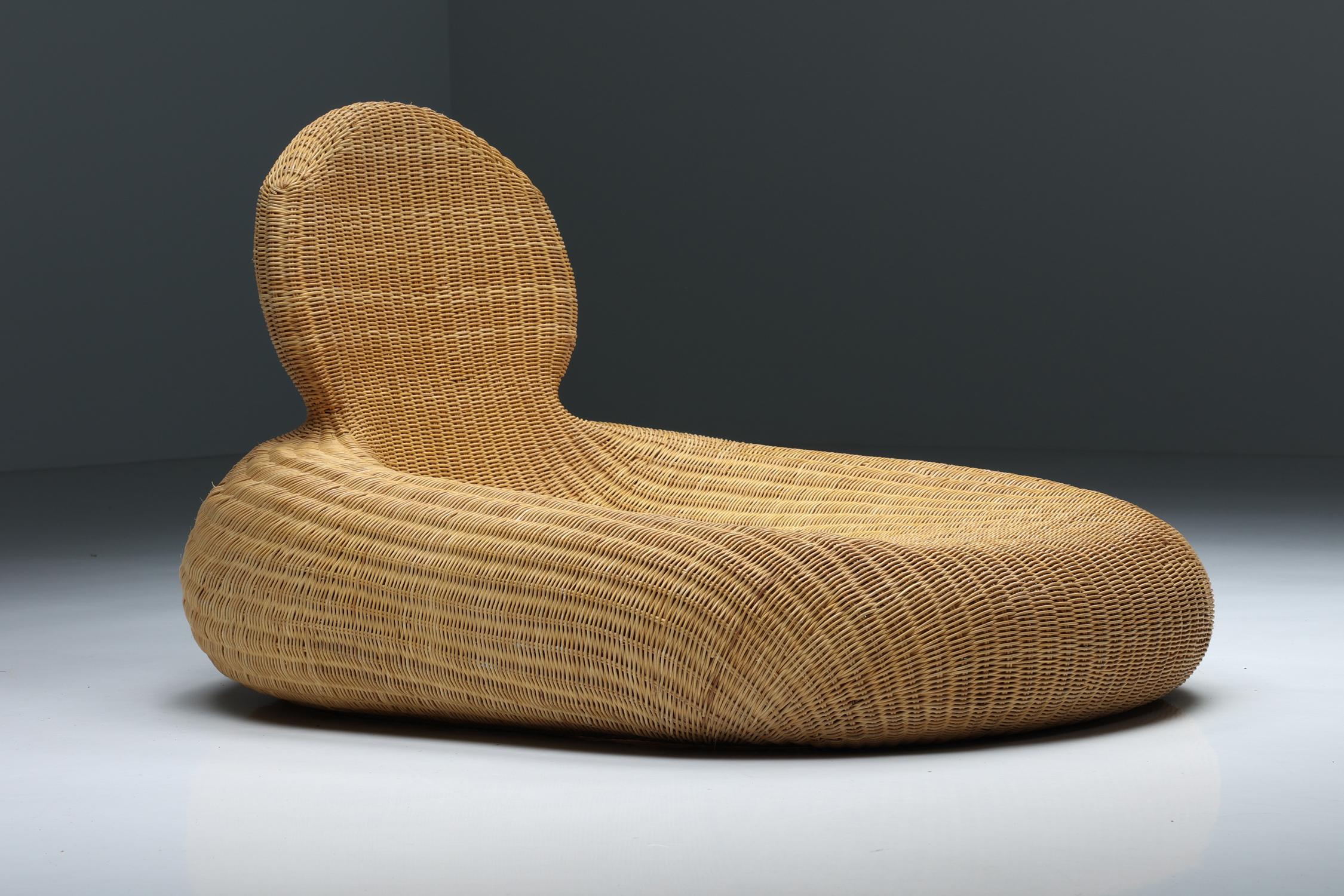 Suédois Fauteuil de salon en osier et rotin Storvik fabriqué par Carl jerstam, années 2000 en vente