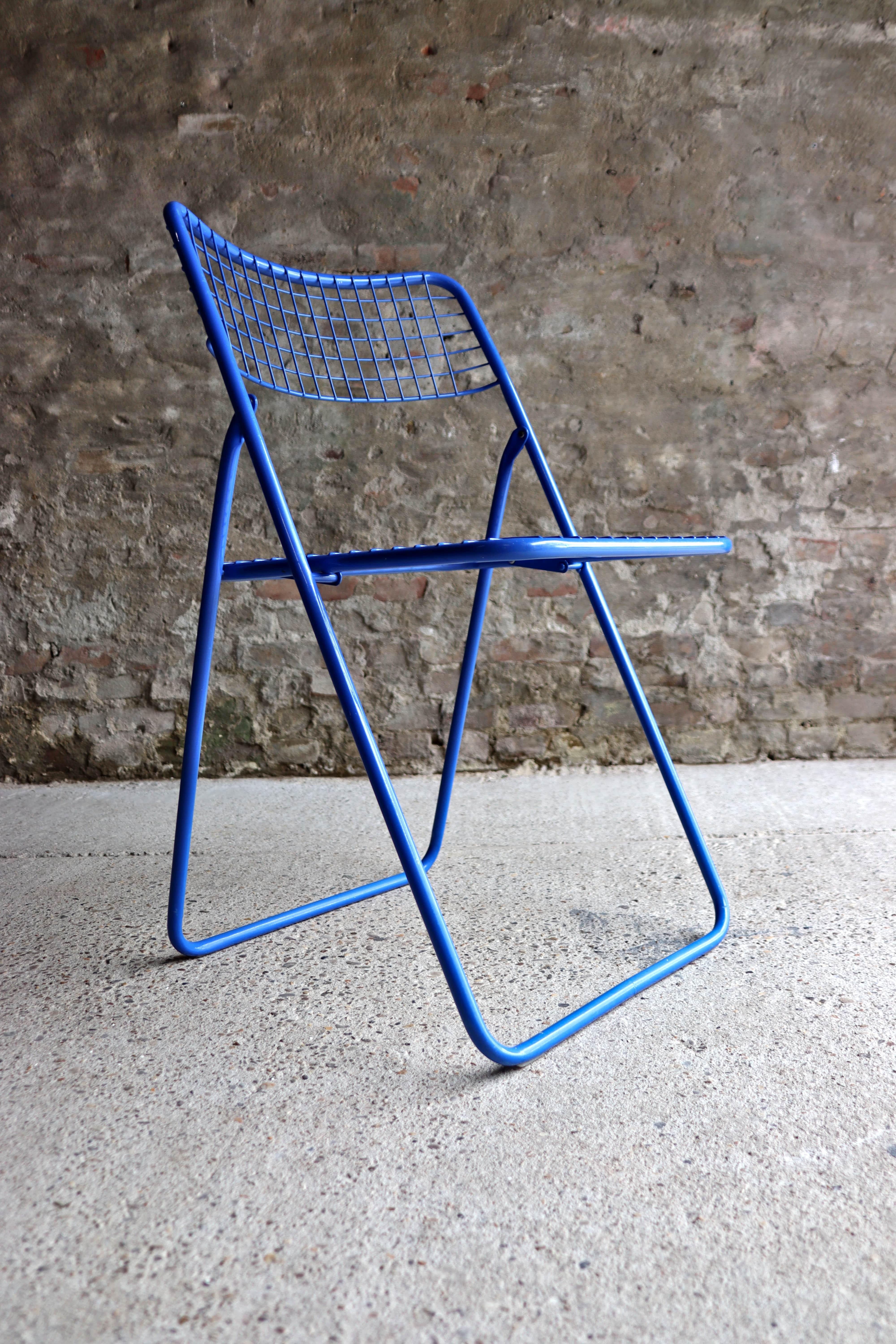 Swedish Ikea, Rappen, Ted Net Chair, Blue, Niels Gammelgaard, 1976