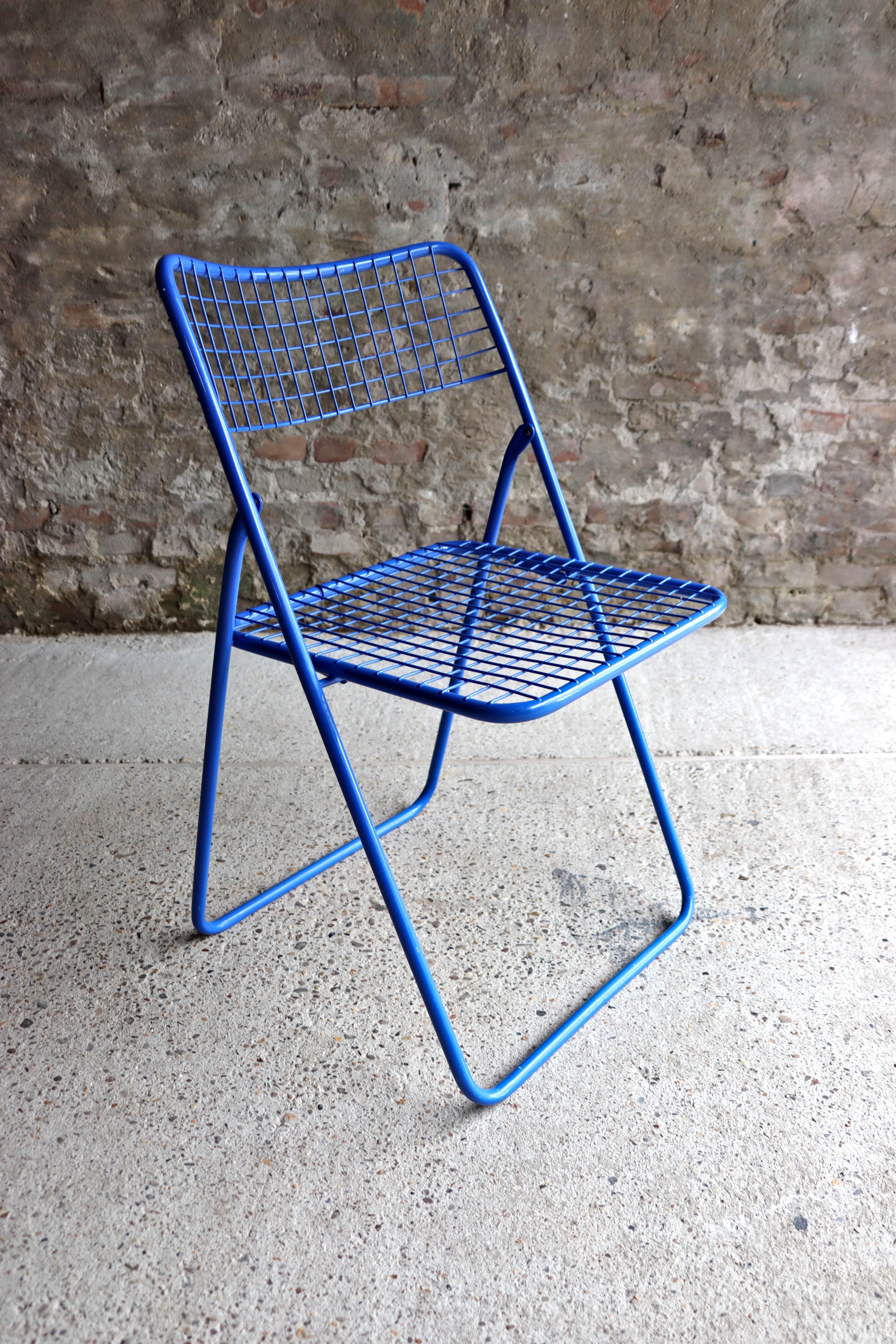 Ikea, Rappen, Ted Net Chair, Blue, Niels Gammelgaard, 1976 In Good Condition In NIEUWKUIJK, NB