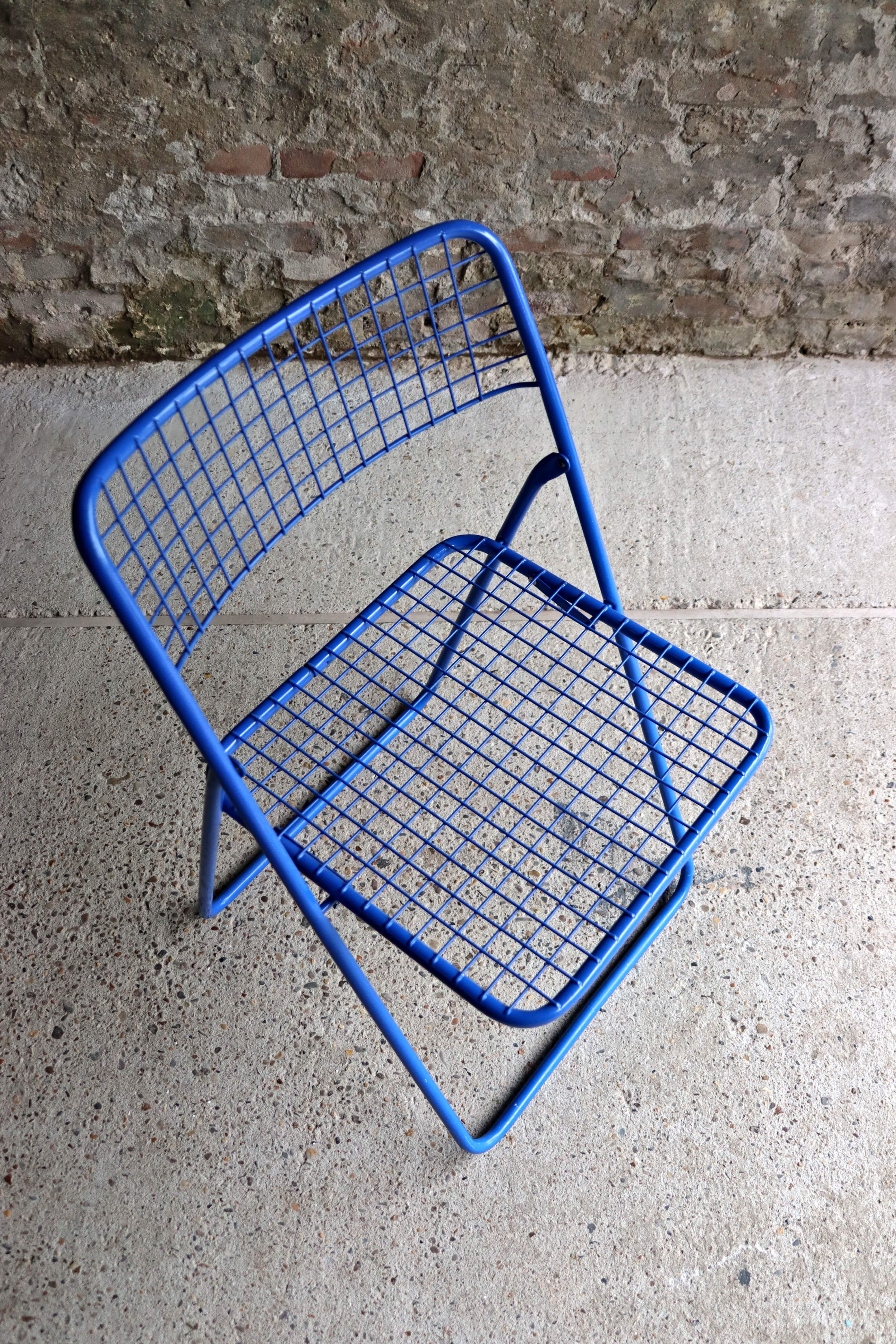 Late 20th Century Ikea, Rappen, Ted Net Chair, Blue, Niels Gammelgaard, 1976
