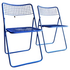 Vintage Ikea, Rappen, Ted Net Chair, Blue, Niels Gammelgaard, 1976