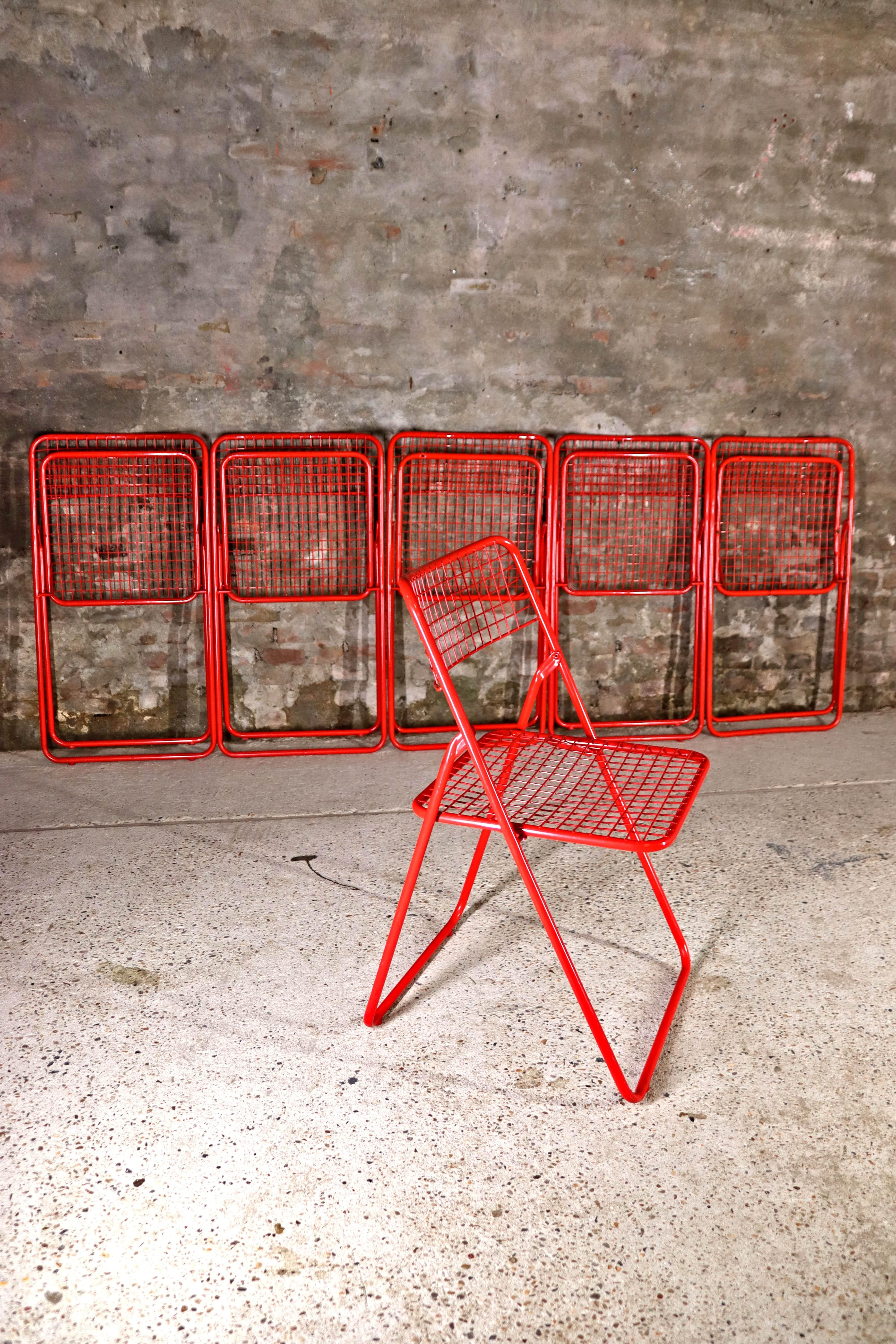 IKEA - Rappen - Ted Net Chair - Rot - 6 verfügbar - Niels Gammelgaard - 1976 (Europäisch) im Angebot
