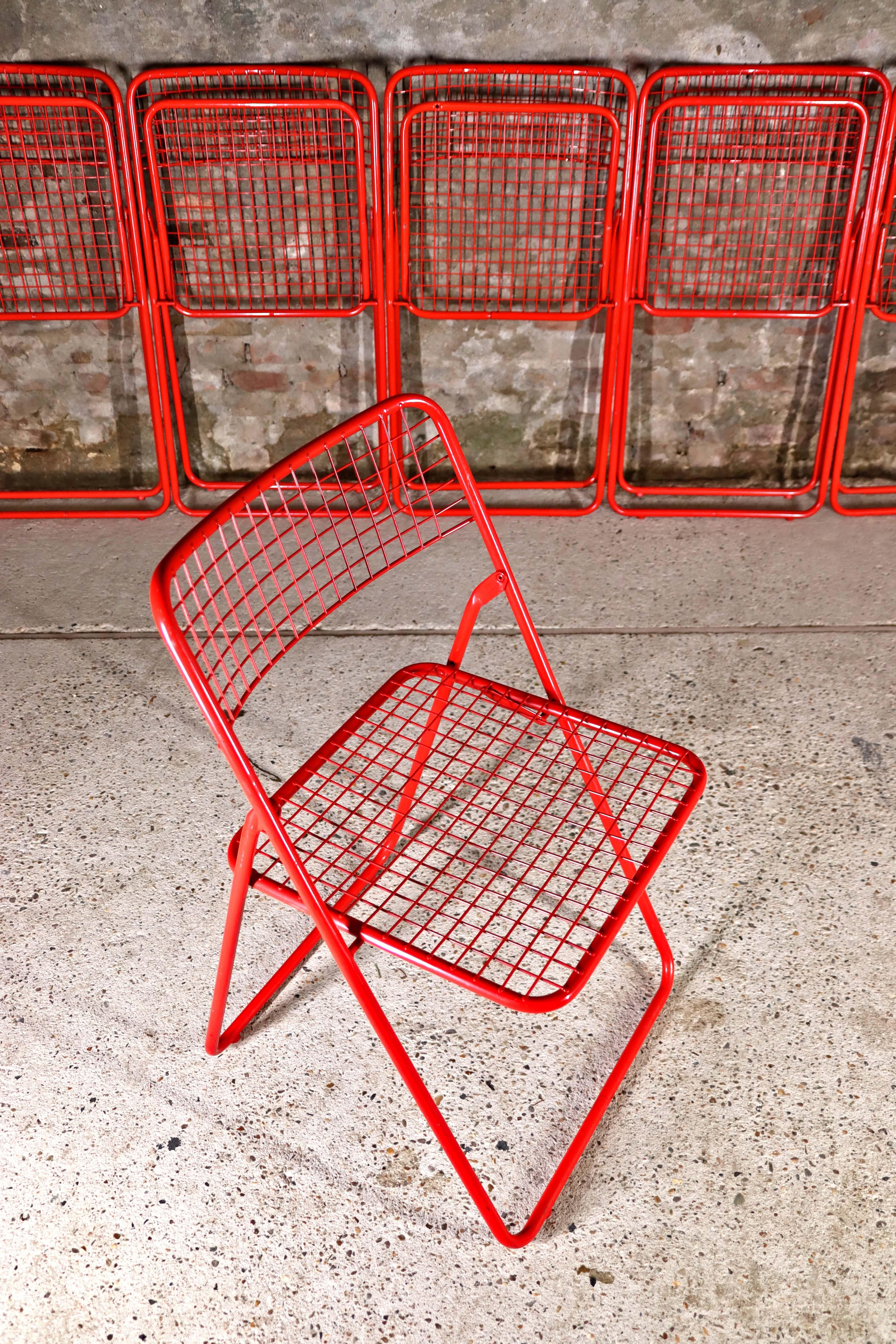 IKEA - Rappen - Ted Net Chair - Rot - 6 verfügbar - Niels Gammelgaard - 1976 im Zustand „Gut“ im Angebot in NIEUWKUIJK, NB