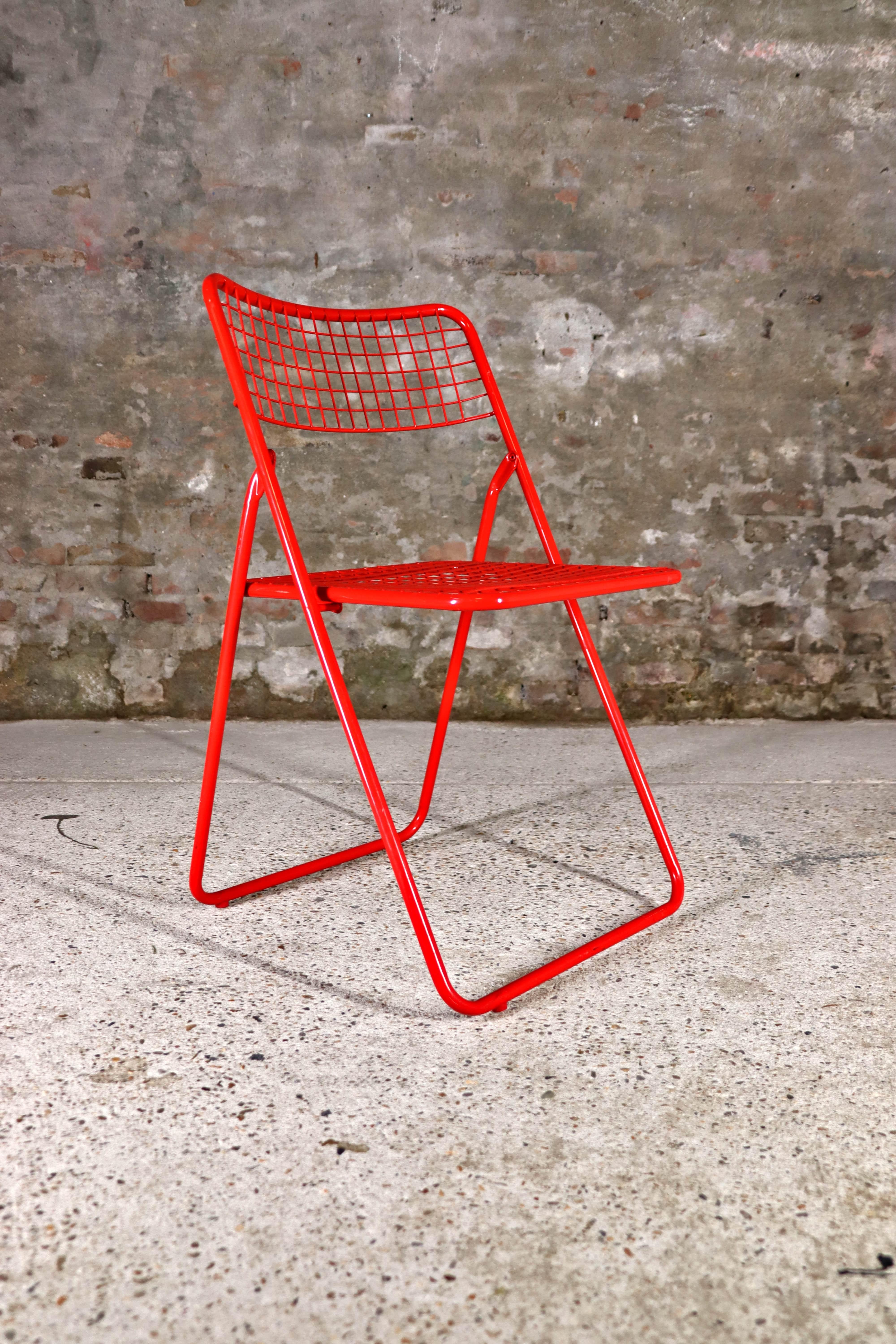 IKEA - Rappen - Ted Net Chair - Rot - 6 verfügbar - Niels Gammelgaard - 1976 (Ende des 20. Jahrhunderts) im Angebot