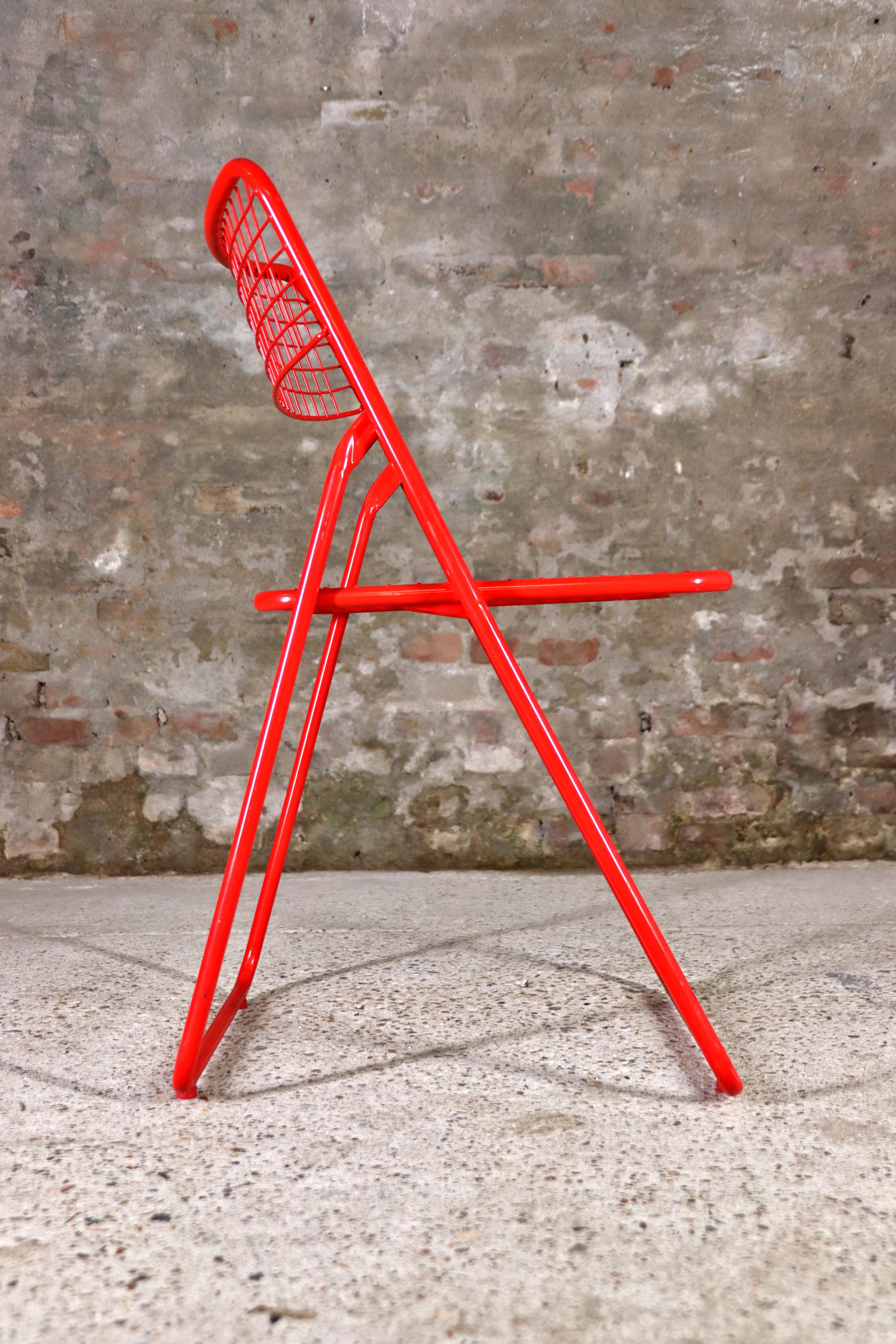Late 20th Century IKEA – Rappen – Ted Net Chair – Red – 6 available – Niels Gammelgaard – 1976 For Sale