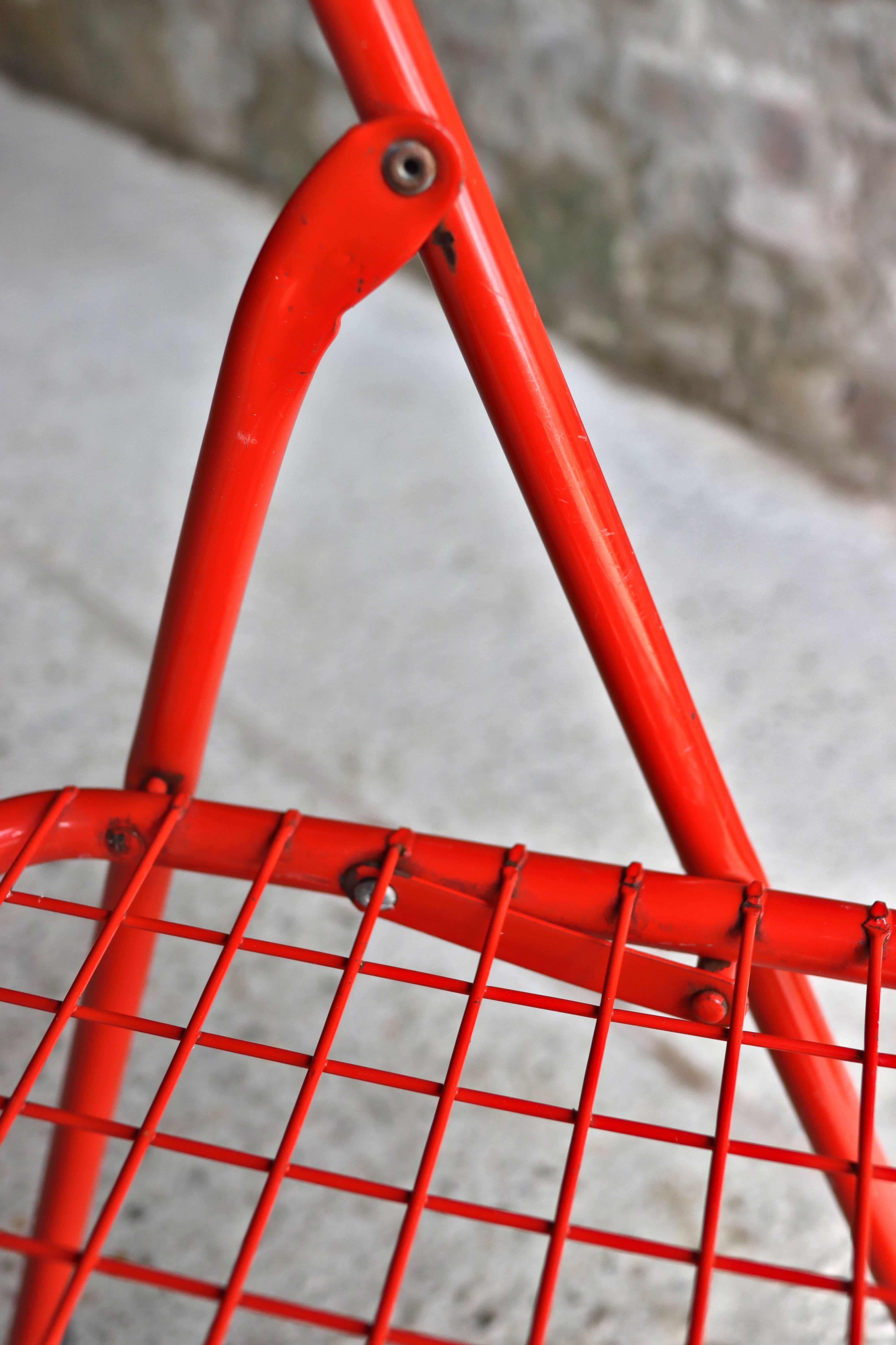 Late 20th Century Ikea, Rappen, Ted Net Chair, Red, Niels Gammelgaard, 1976 For Sale