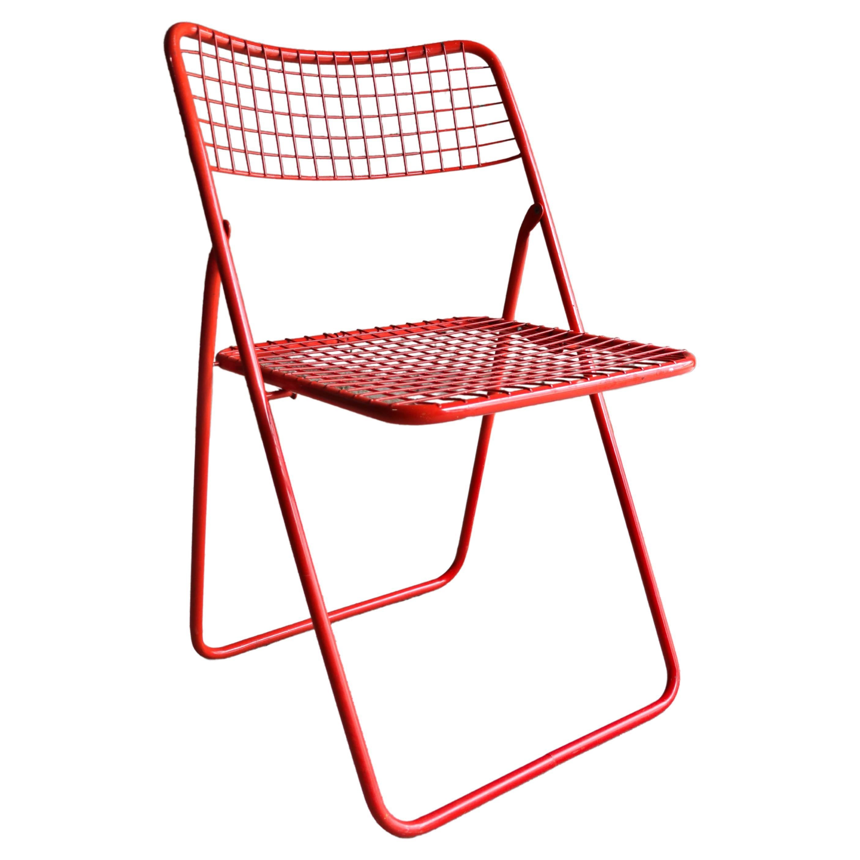 Ikea, Rappen, Ted Net Chair, Red, Niels Gammelgaard, 1976 For Sale