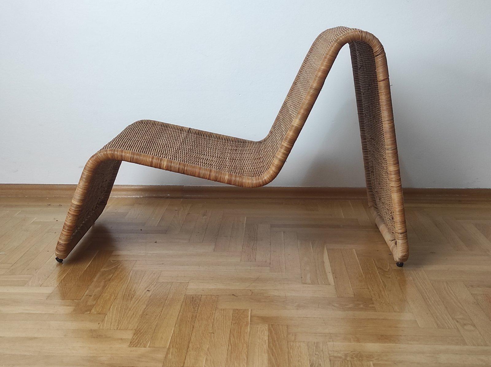 IKEA Rattan Longue Chair In Style of Tito Agnoli 1980s In Good Condition In Čelinac, BA