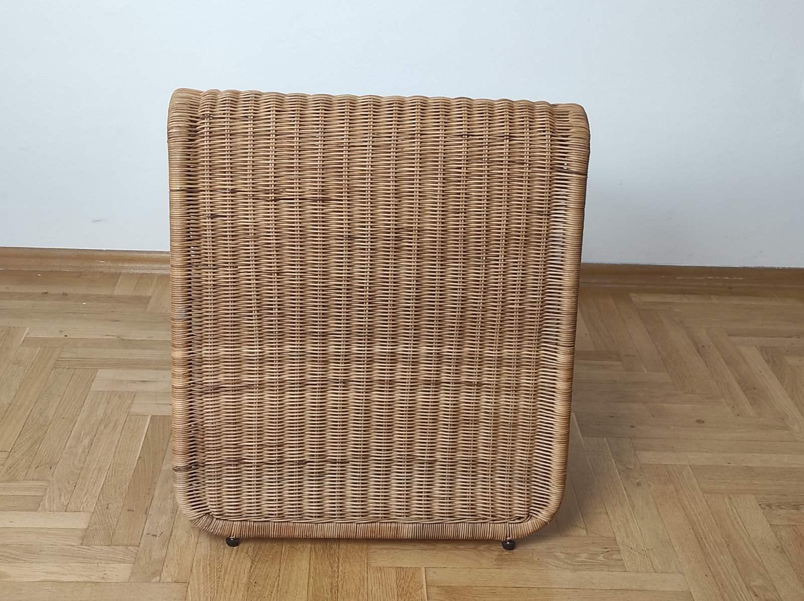 IKEA Rattan Longue Chair In Style of Tito Agnoli 1980s 1