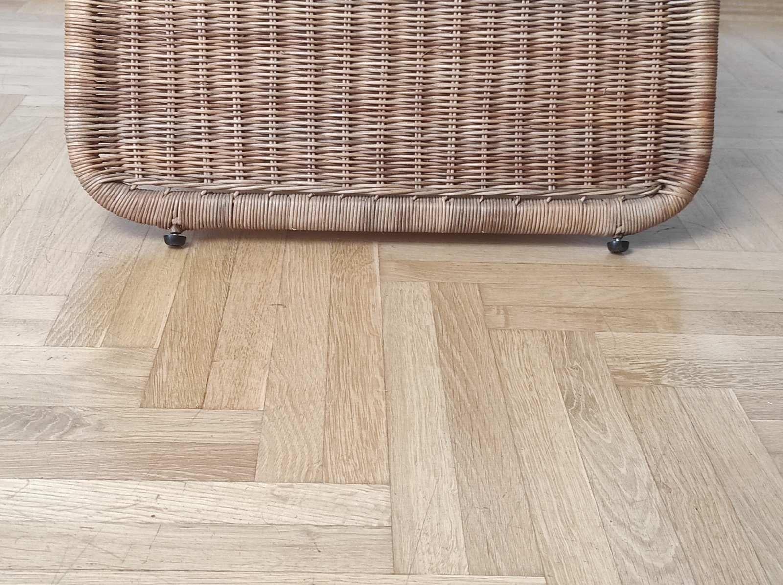 IKEA Rattan Longue Chair In Style of Tito Agnoli 1980s 3