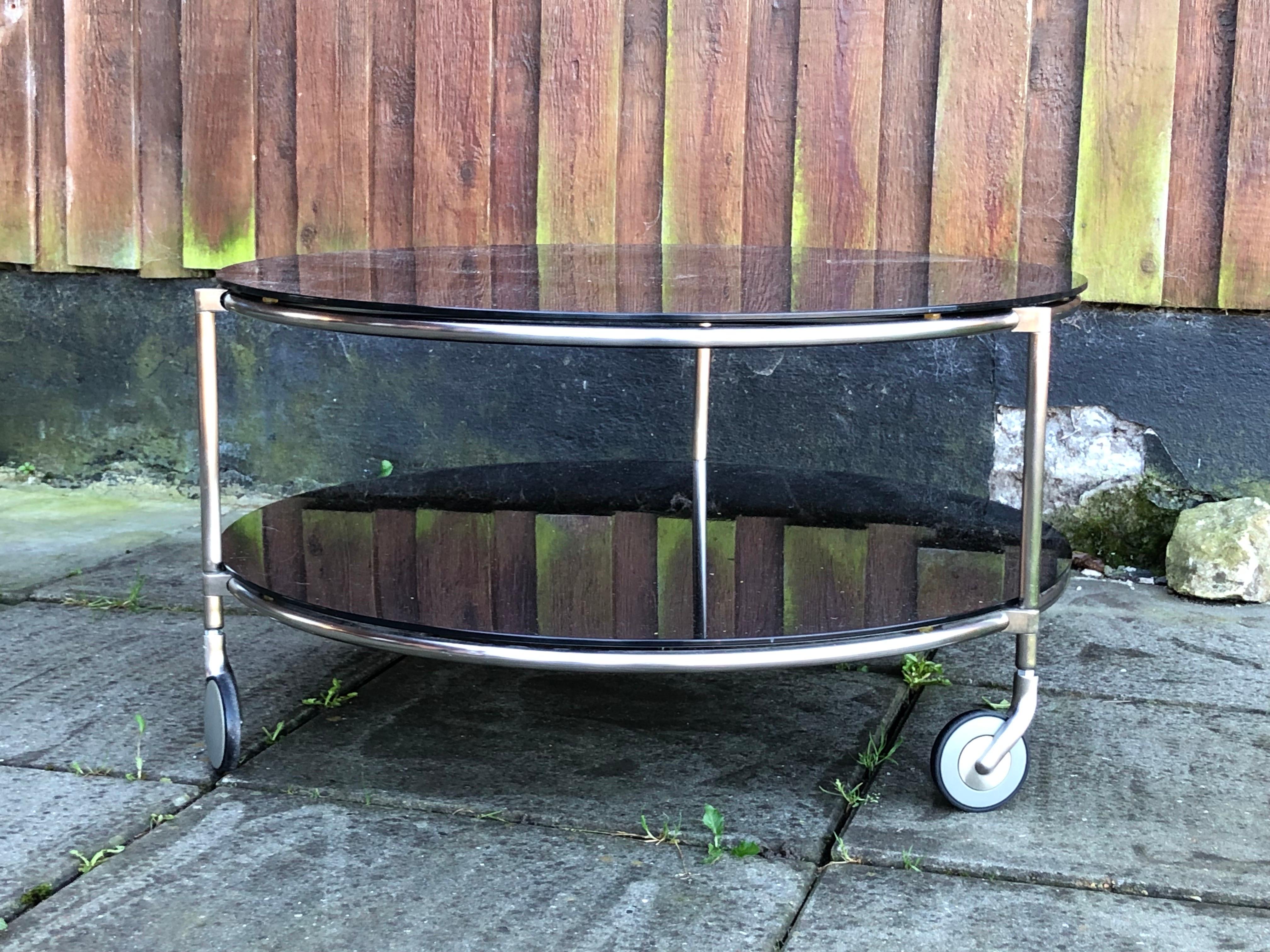 Danish Ikea Strid coffee Table in Black glass by Ehlen Johansson 1980s For Sale