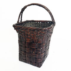 Ikebana Basket, Bamboo, Early 20th Century, Japanese