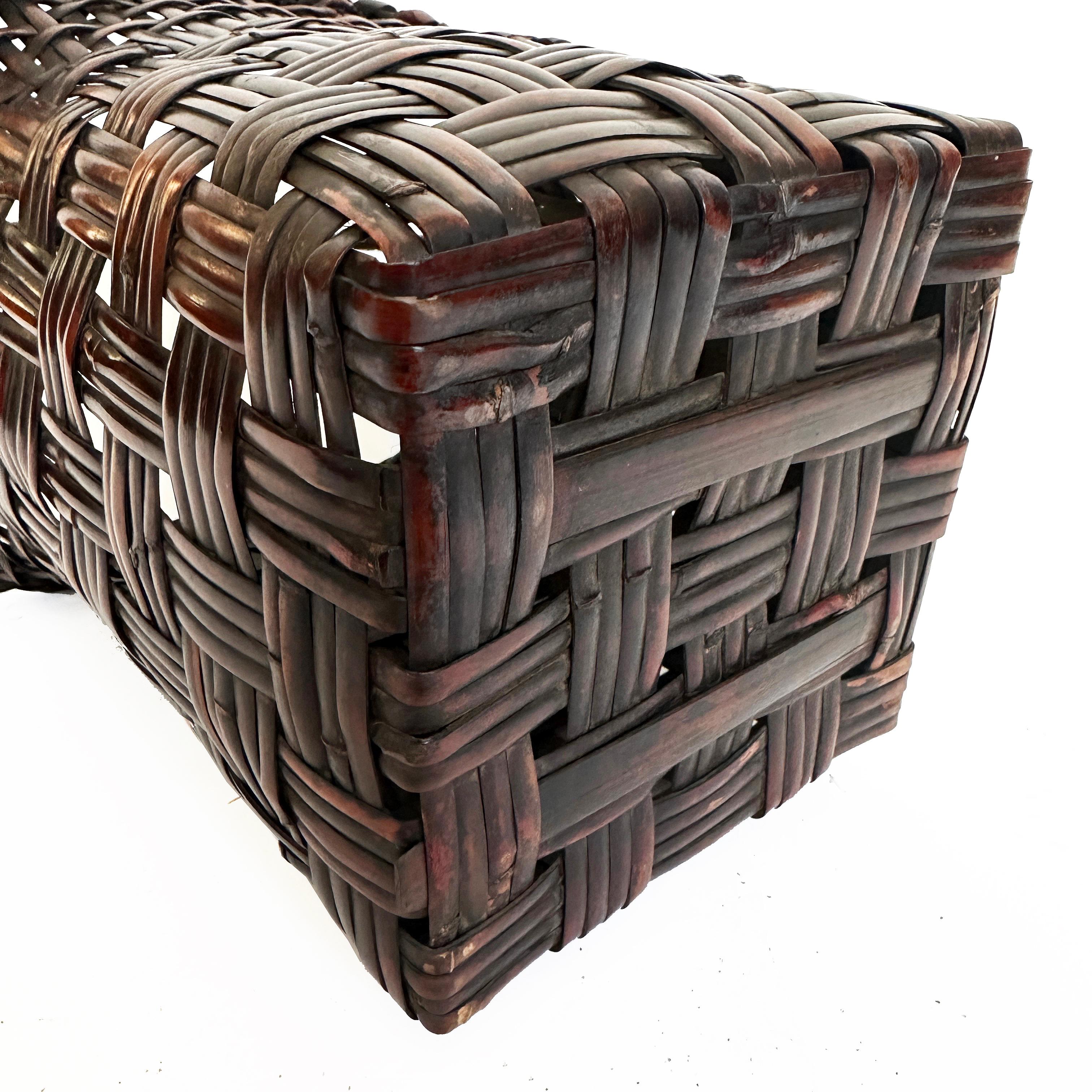 Ikebana Basket, Bamboo, Early 20th Century, Japanese For Sale 1