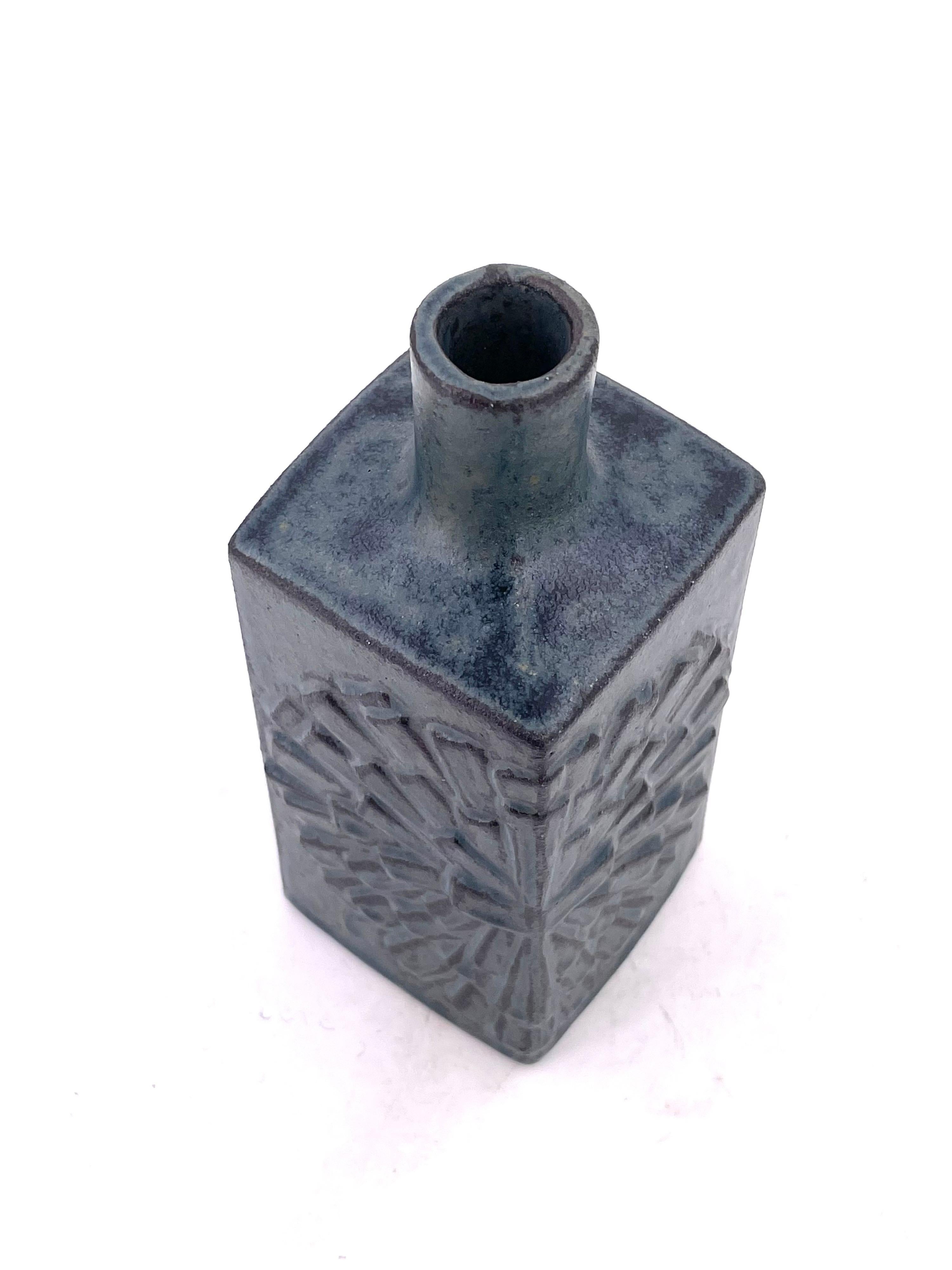 Mid-Century Modern Ikebana Ceramic Japanese Vase Brutalist Design and Great Glaze